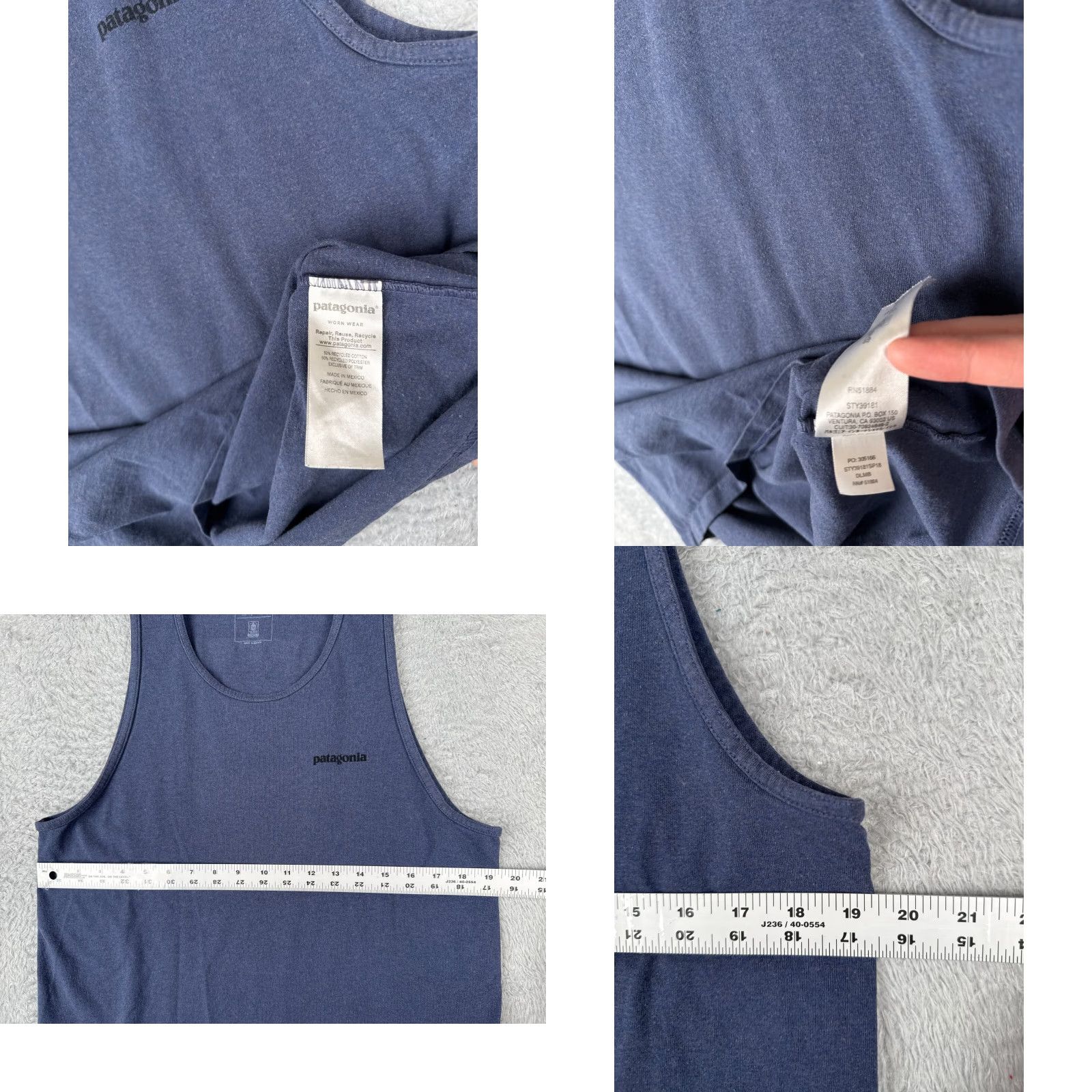 Patagonia Patagonia Shirt Womens Large Blue Tank Sleeveless Cotton Poly Blend Fitz Roy Size L / US 10 / IT 46 - 8 Thumbnail