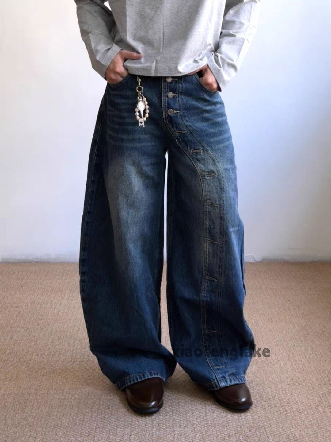 Jean xtl maisonmargiela marni style flared baggy faded jeans Size US 33 - 2 Thumbnail