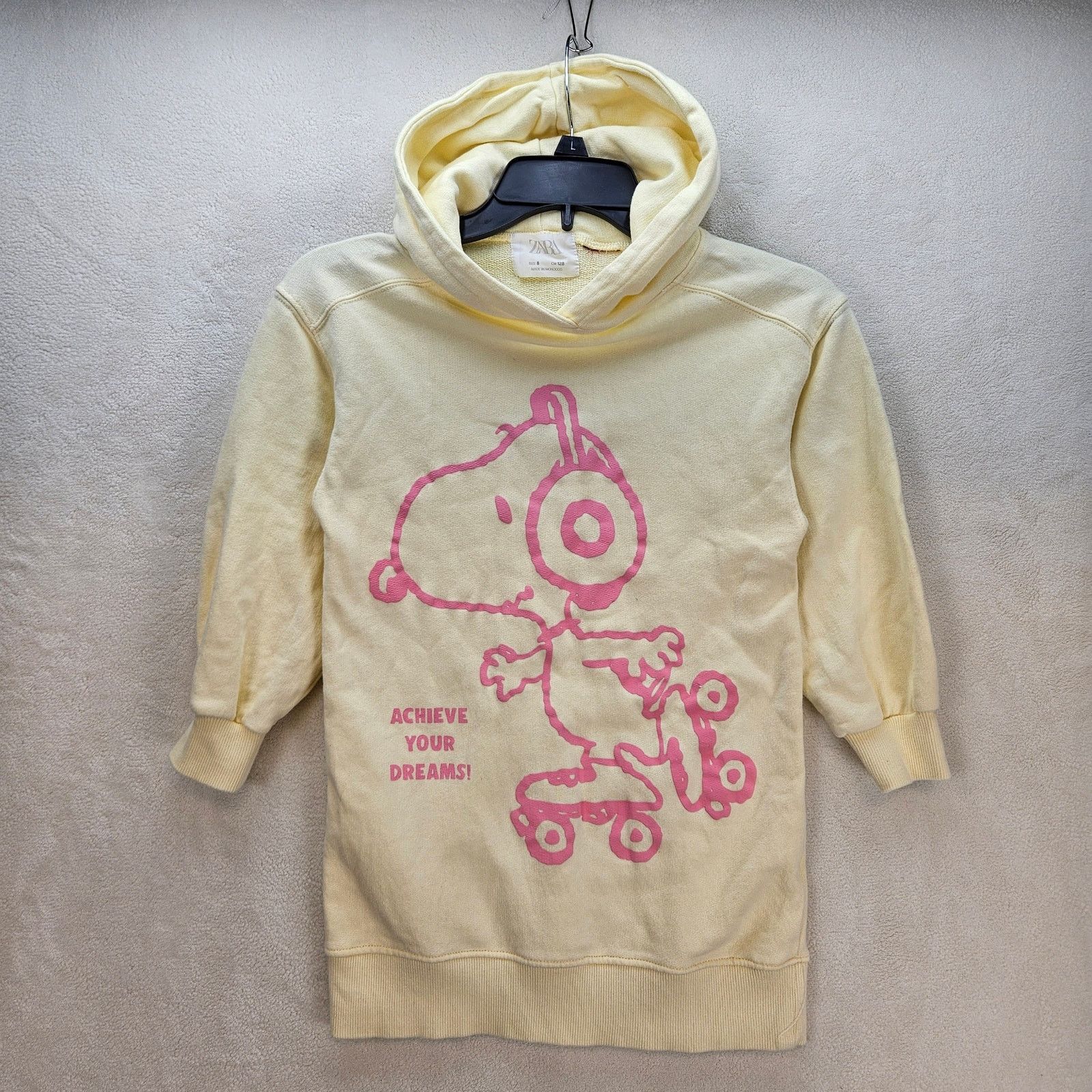 Zara ZARA GIRLS SIZE 8 SNOOPY HOODED DRESS YELLOW Size US M / EU 48-50 / 2 - 1 Thumbnail