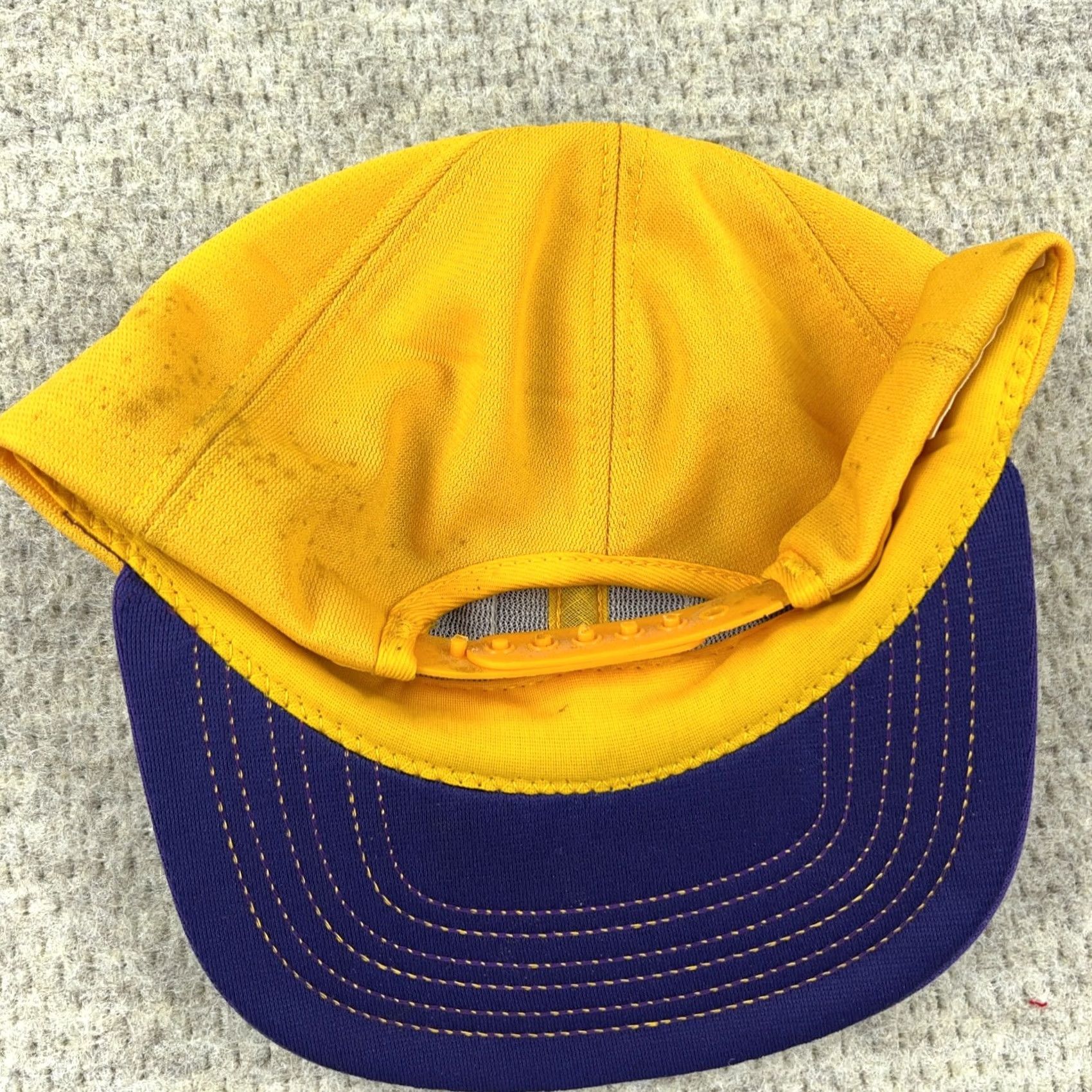 Vintage VINTAGE MV Seeds Trucker Hat Cap Made USA 80s Farm Purple Yellow Patch Snapback Cap Men One Size Purple 80s Vintage Trucker Hat Cap USA MV Seeds WWII? Size ONE SIZE - 5 Thumbnail