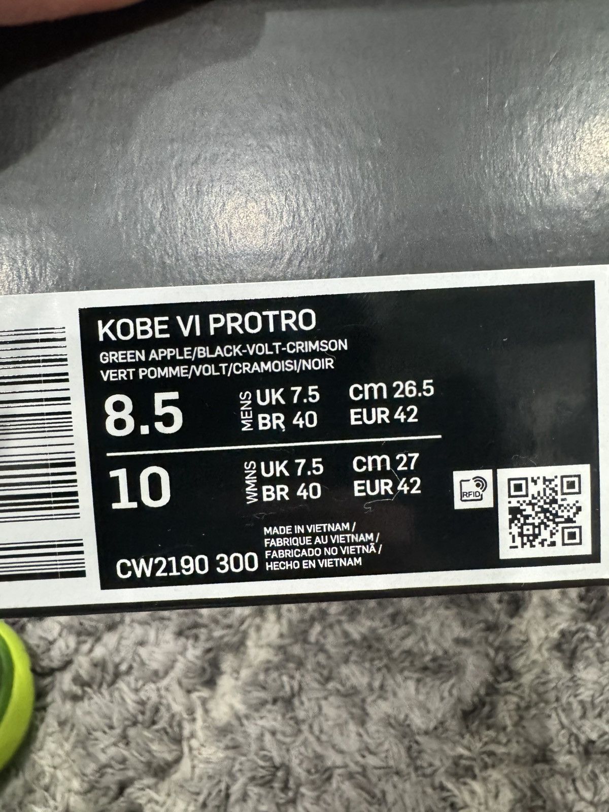 Nike Kobe 6 Protro “Grinch” (2020) Size US 8.5 / EU 41-42 - 5 Thumbnail