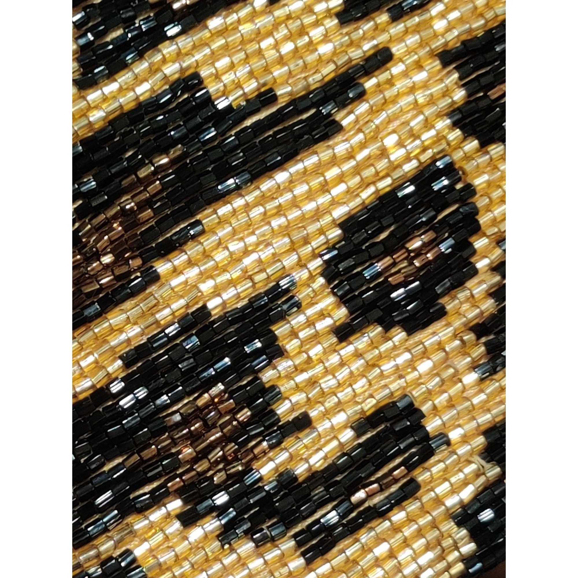 Neiman Marcus Neiman Marcus Womens Clutch Gold Black Brown Beaded Clutch L Size ONE SIZE - 11 Thumbnail