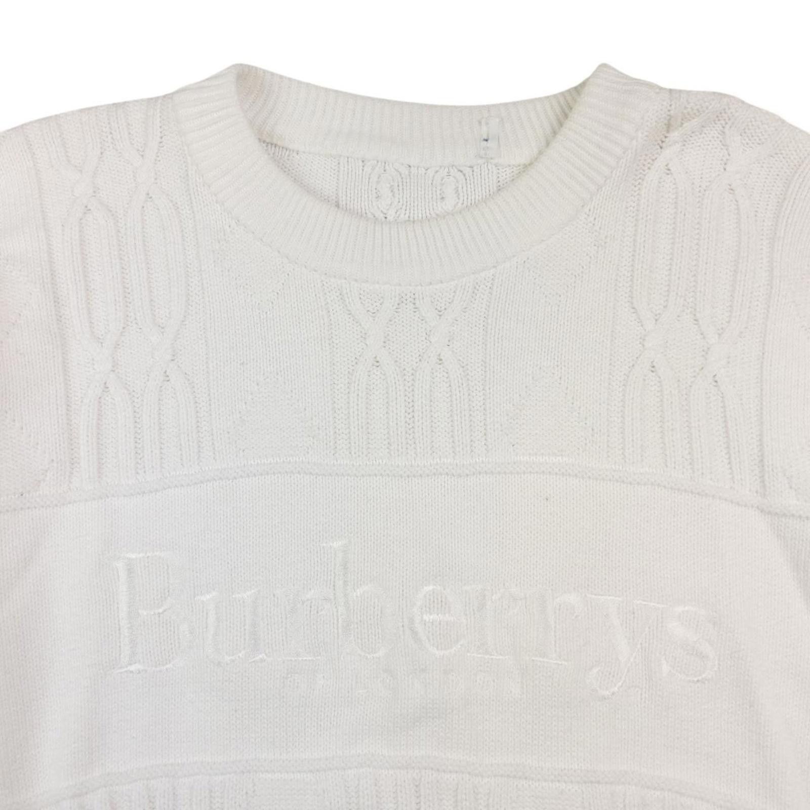 Burberry Vintage Burberry Embroidered Cable Knit Jumper Size S Size US S / EU 44-46 / 1 - 3 Thumbnail