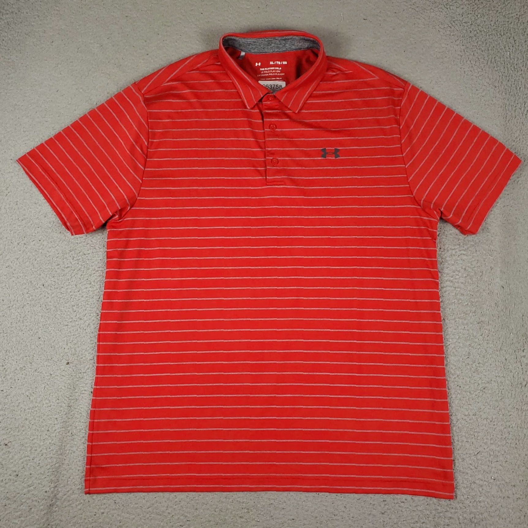 Under Armour Under Armour Polo Shirt Mens Size XL Red Striped Golf Casual Short Sleeve Polo Shirt Under Armour Men XL Red Striped Golf Casual Short Sleeve Size US XXL / EU 58 / 5 - 2 Thumbnail