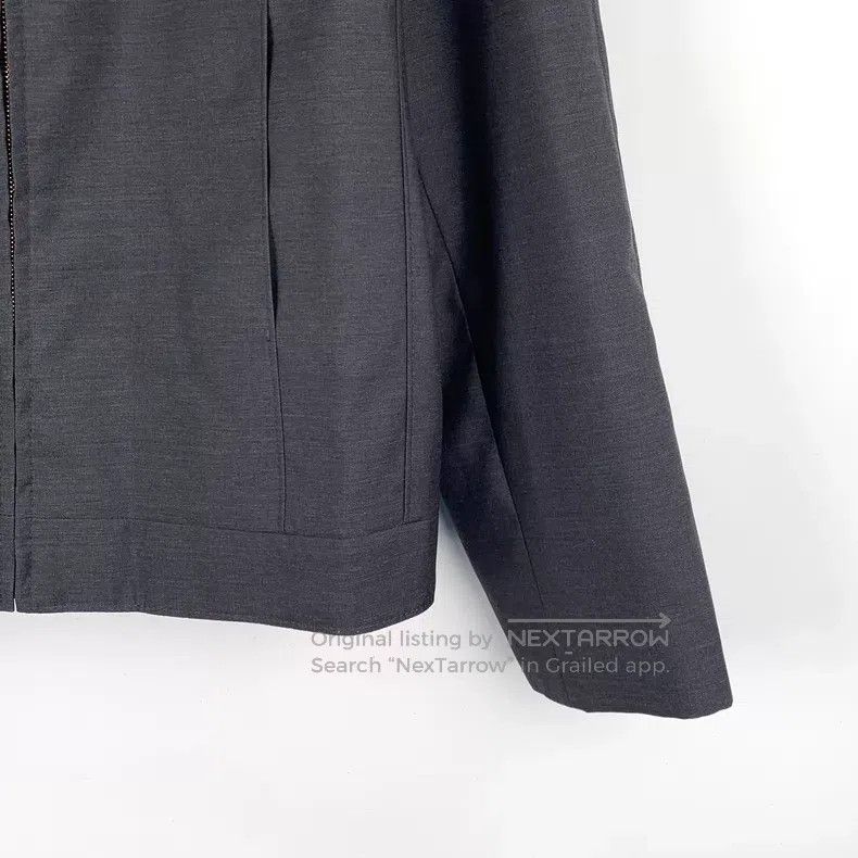Gucci Gucci Dark gray logo embroidered wool lapel zipper long-sl Size S / US 4 / IT 40 - 4 Thumbnail