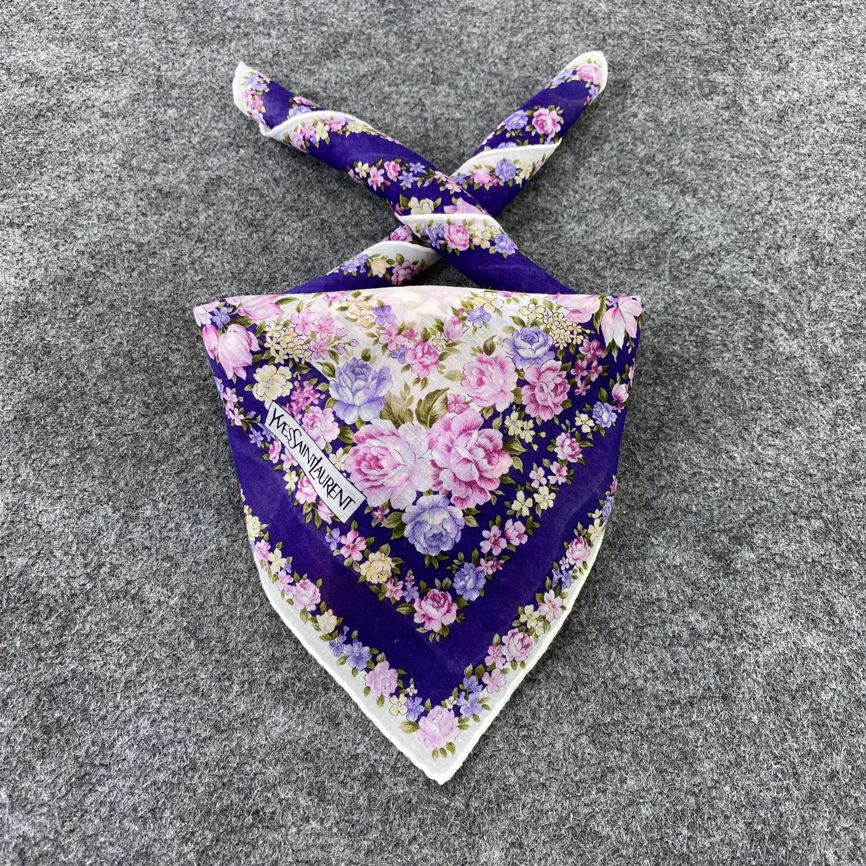 Japanese Brand Yves Saint Laurent Handkerchief /Bandana /Neckerchief-B902 Size ONE SIZE - 2 Thumbnail