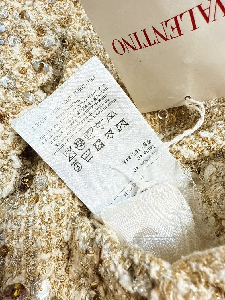 Valentino Valentino Gold embroidered beaded sequins wicker nailed tw Size L / US 10 / IT 46 - 8 Thumbnail