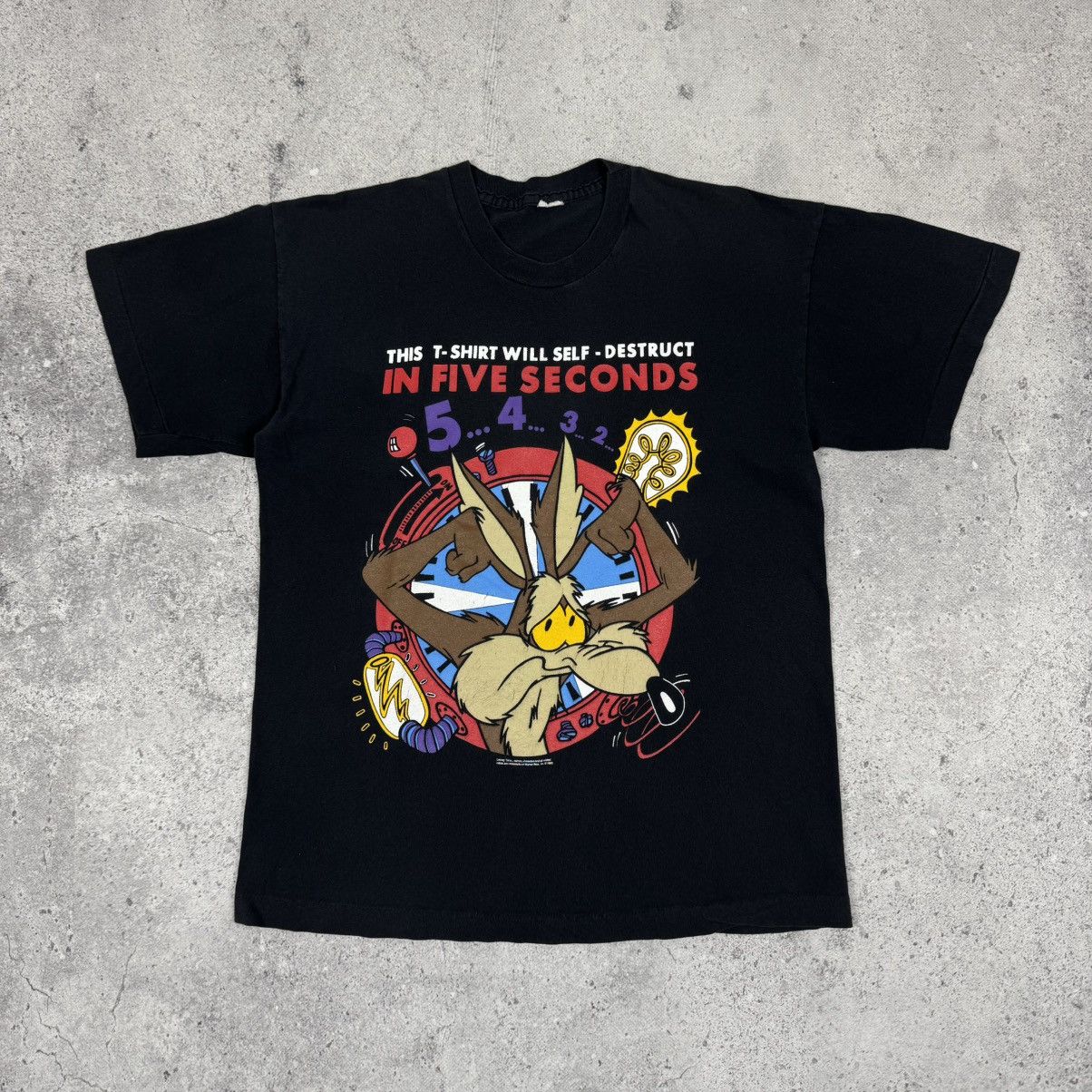 Cartoon Network × Vintage × Warner Bros Vintage 1992 Willie E Coyote This T Shirt Will Self Distruct Size US M / EU 48-50 / 2 - 1 Thumbnail