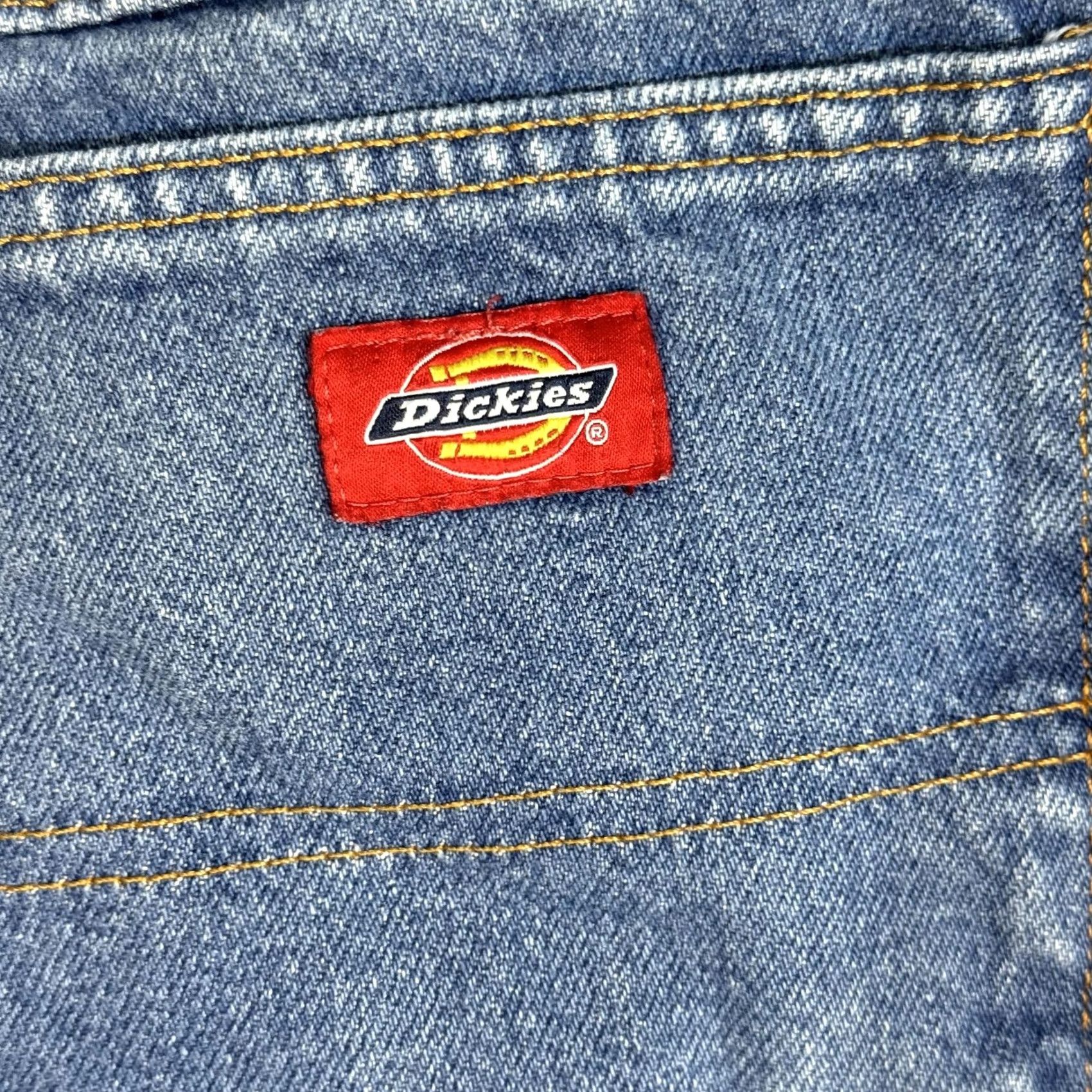 Dickies Dickies Jeans Mens 34x32 Blue Denim Straight Leg 5-Pocket Relaxed Fit W993RNB Regular Mens Jeans Blue 5-Pocket Dickies Industrial Work Jeans Size US 36 / EU 52 - 3 Thumbnail