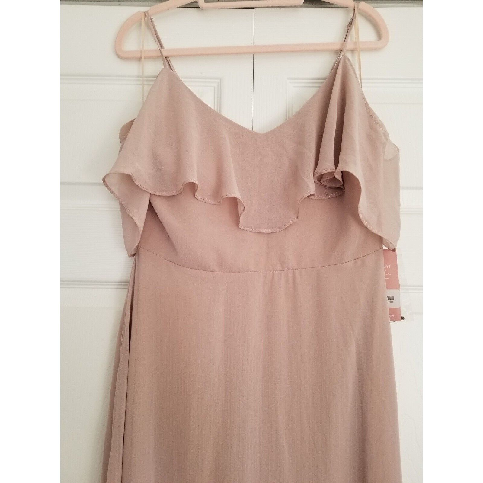 Birdy Grey Jane Convertible Chiffon Maxi Dress Gown in Taupe