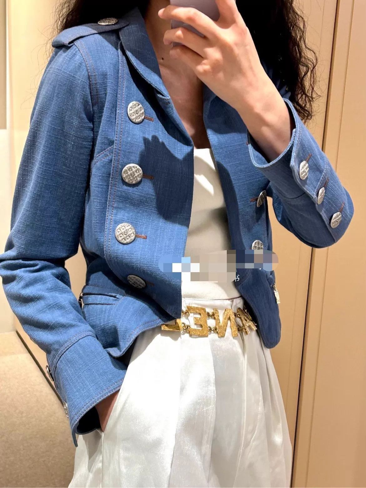 Chanel Chanel Mist Blue epaulet double-breasted blazer size 36 Size XS / US 0-2 / IT 36-38 - 7 Thumbnail