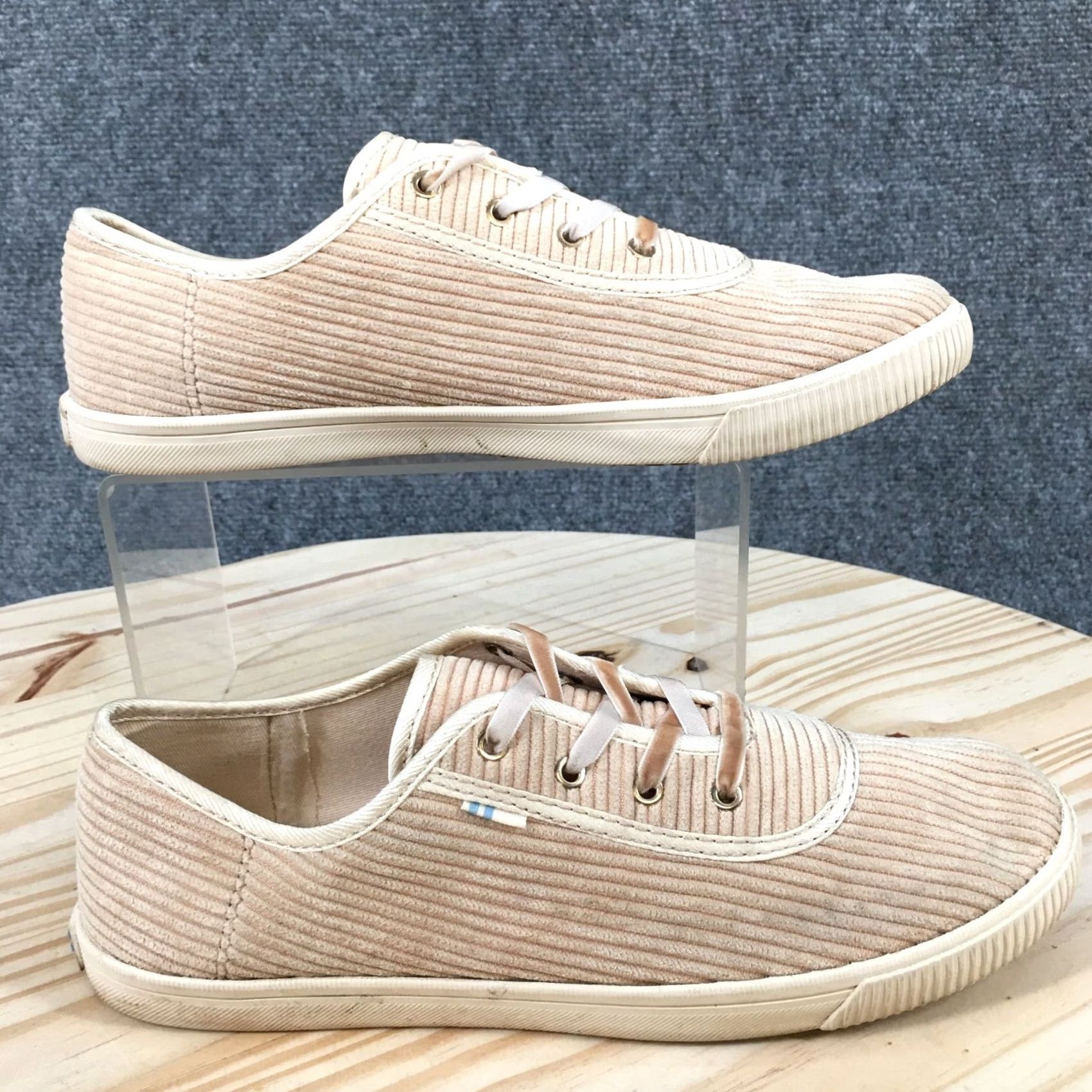 Toms TOMS Shoes Womens 7.5 Carmel Corduroy Beige Low Top Sneakers Casual Size M / US 6-8 / IT 42-44 - 2 Thumbnail