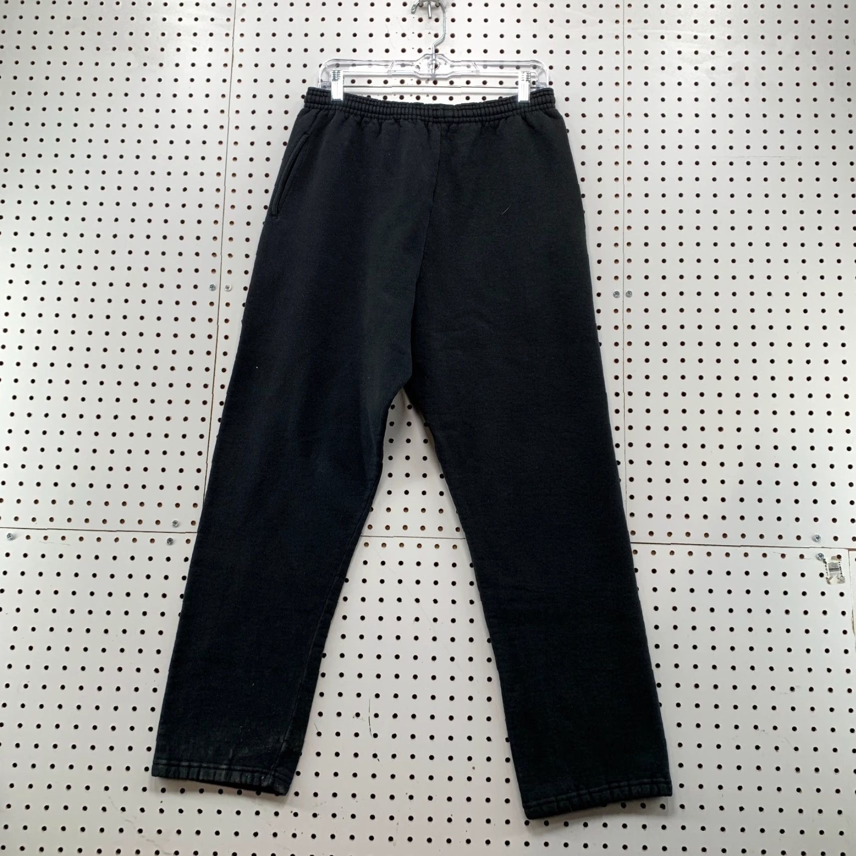 Russell Athletic VINTAGE Russell Athletic Sweatpants Mens Medium Black Fleece Pockets 90s Straight Size US 31 - 7 Thumbnail