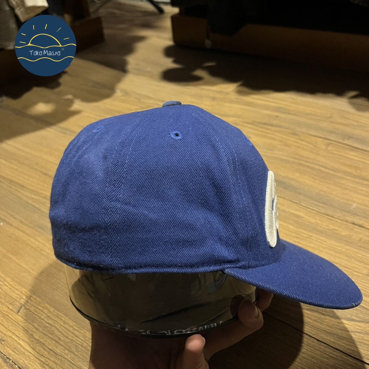 Carhartt × Vintage Butter Script Cap Original Carhartt Blue Detroit Michigan Size ONE SIZE - 4 Thumbnail