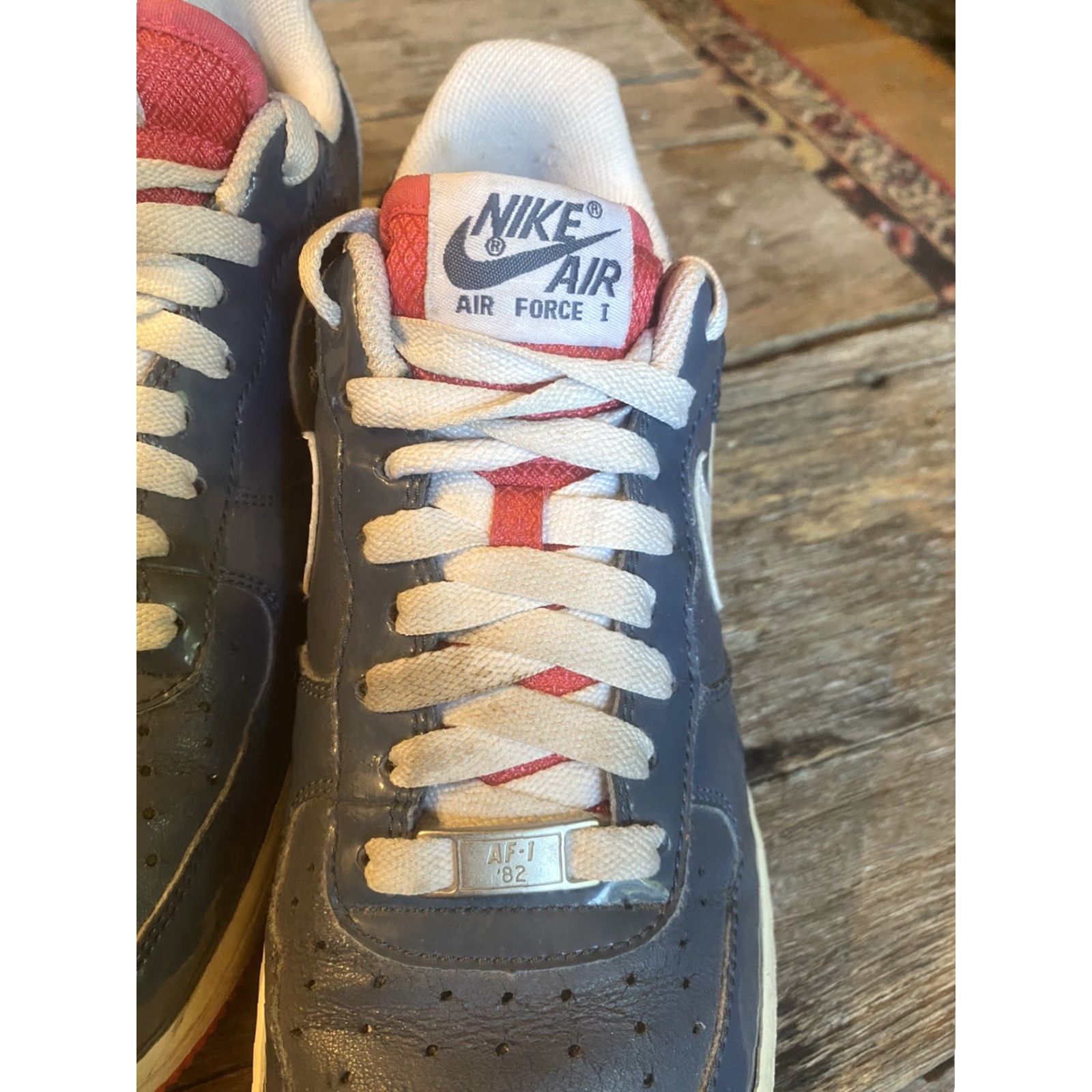 Nike VINTAGE Nike Air Force 1 Low Women's Shoes 9 Monsoon Blue White Pink 315115-416 2009 Size US 7 / IT 37 - 4 Thumbnail