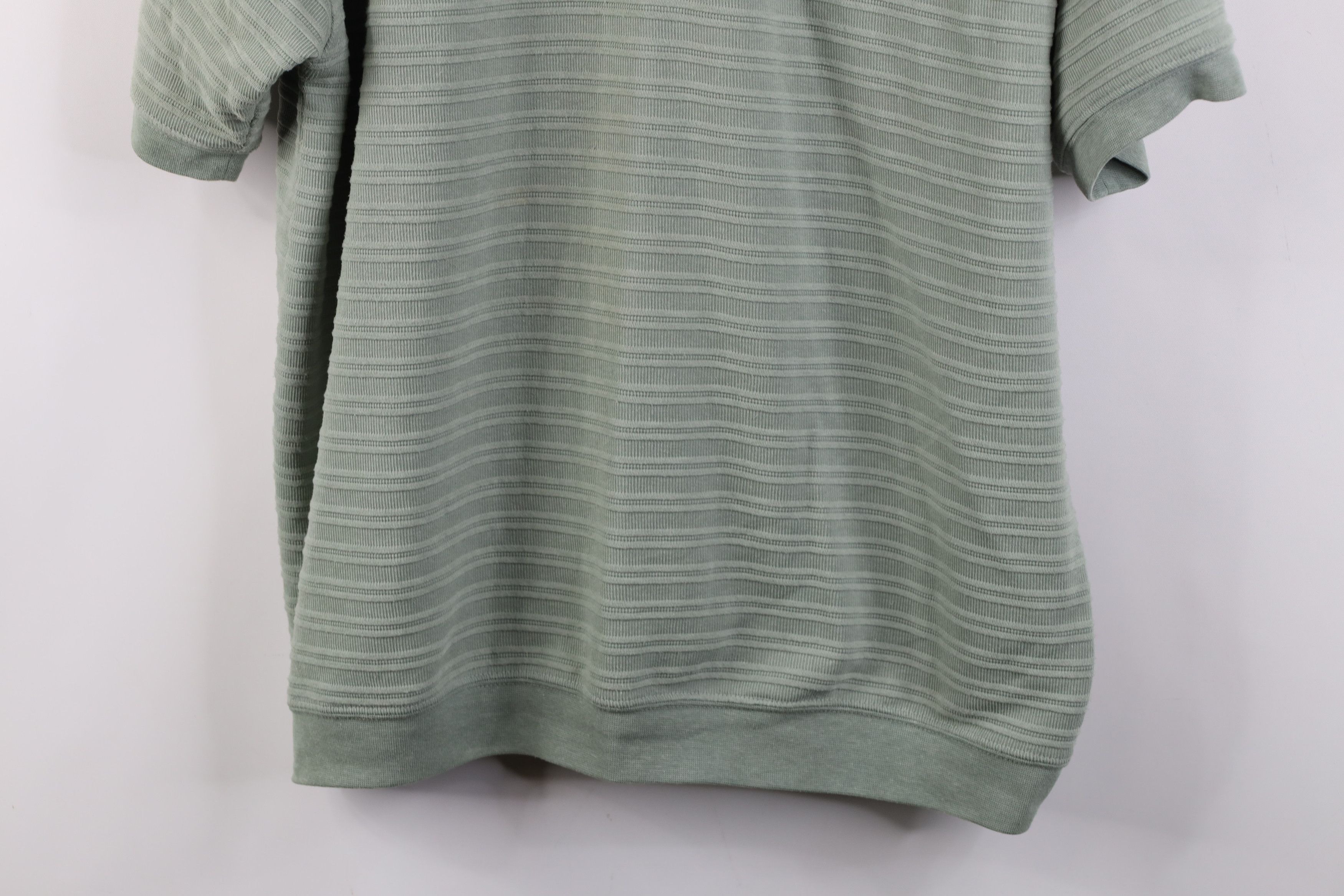Vintage Vintage 90s Streetwear Ribbed Knit Pullover Polo Shirt Green Size US XL / EU 56 / 4 - 3 Thumbnail