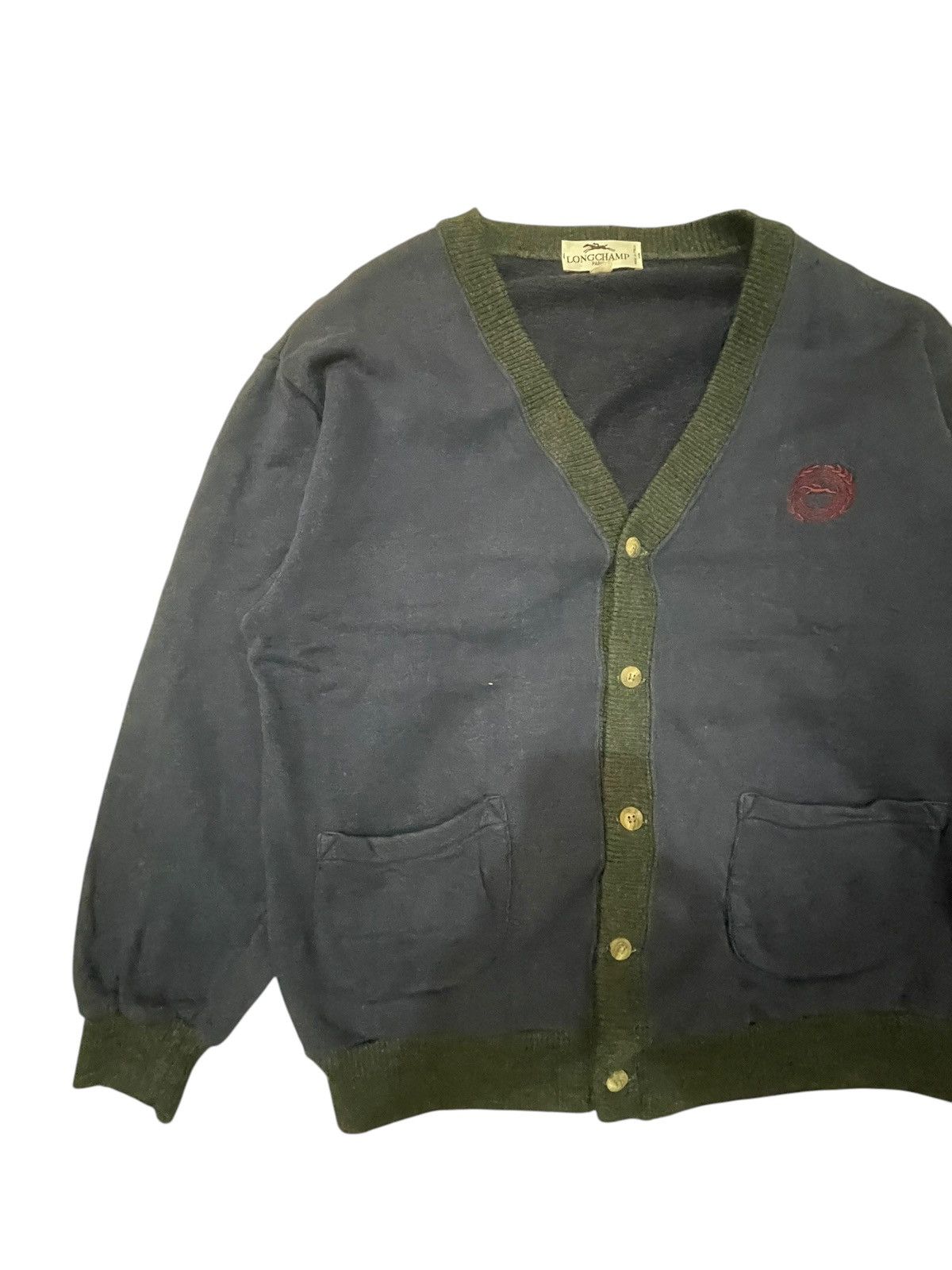 Longchamp × Vintage Longchamp 1990’s Cardigan Sweater Size US M / EU 48-50 / 2 - 2 Thumbnail