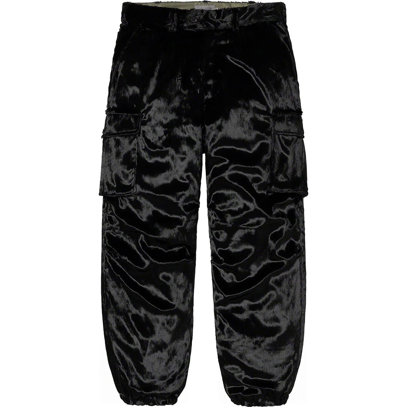 Image of Supreme X Yohji Yamamoto Faux Fur Cargo Pants in Black, Men's (Size 30)