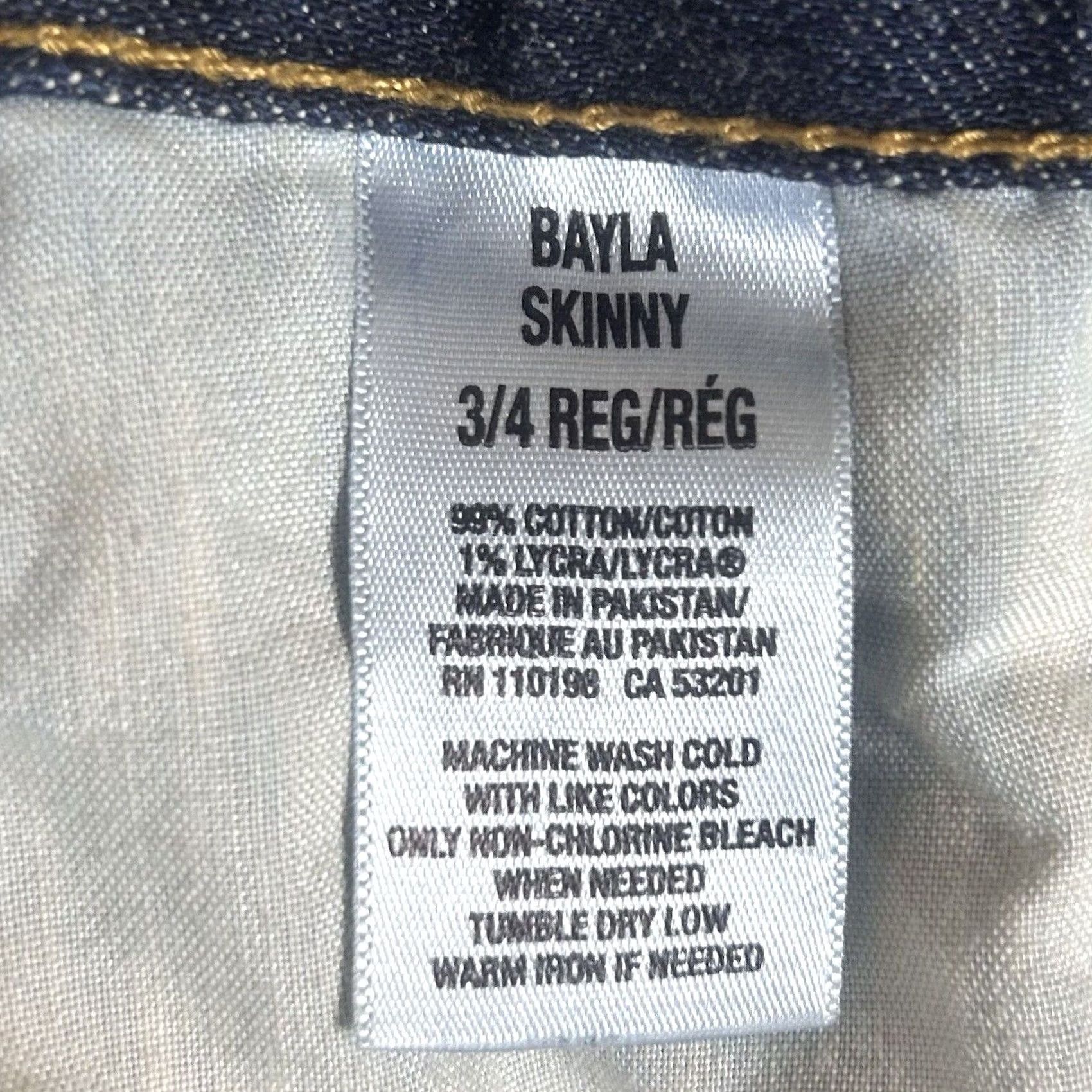 Vintage Aéropostale Bayla Skinny Jeans Blue Dark Wash Low Rise Size 4 Women's Stretch Denim 5-Pocket Size 27" / US 4 / IT 40 - 4 Thumbnail
