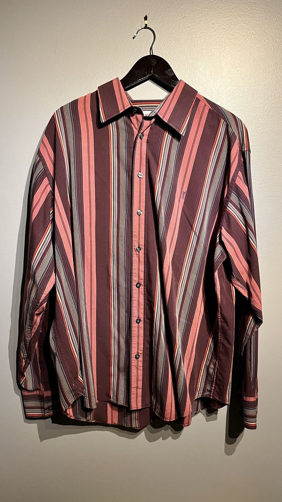Vintage × Yves Saint Laurent YSL Yves Saint Laurent luxury button up Size US XL / EU 56 / 4 - 1 Thumbnail