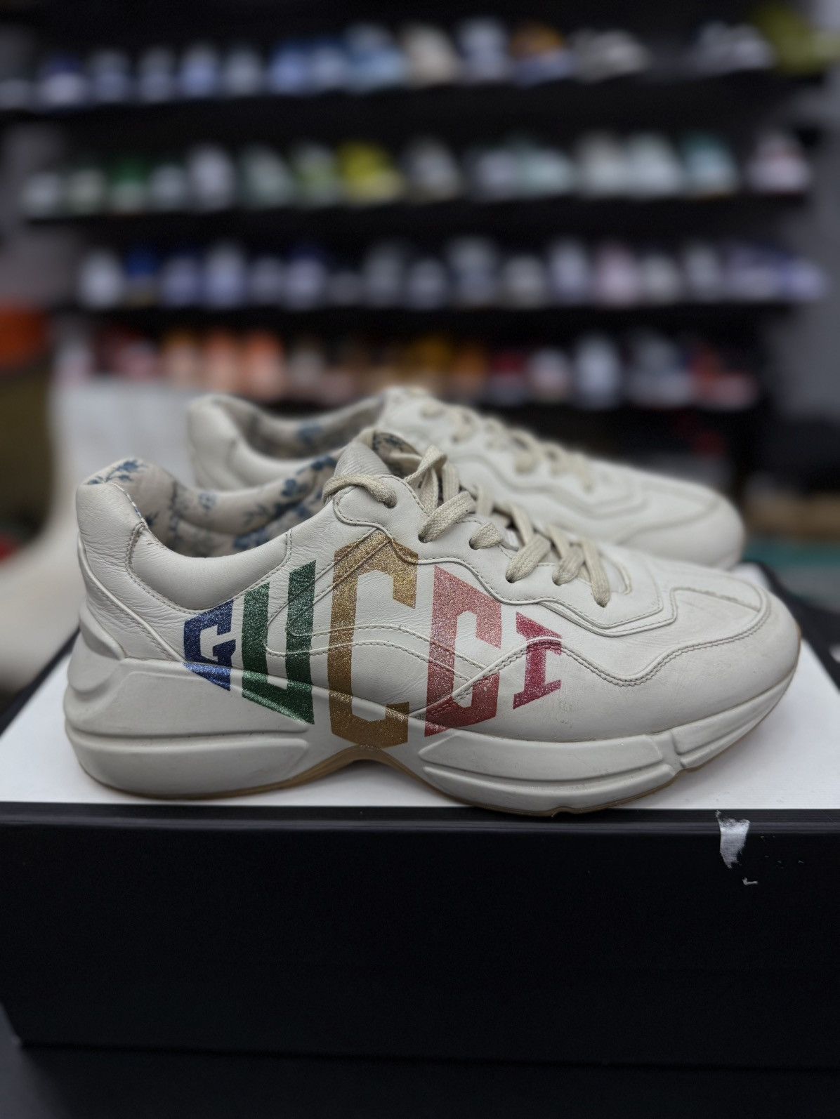 Gucci Gucci Women’s Rhyton Sneakers Size 39.5G/9.5US (W) Size US 9.5 / IT 39.5 - 1 Thumbnail