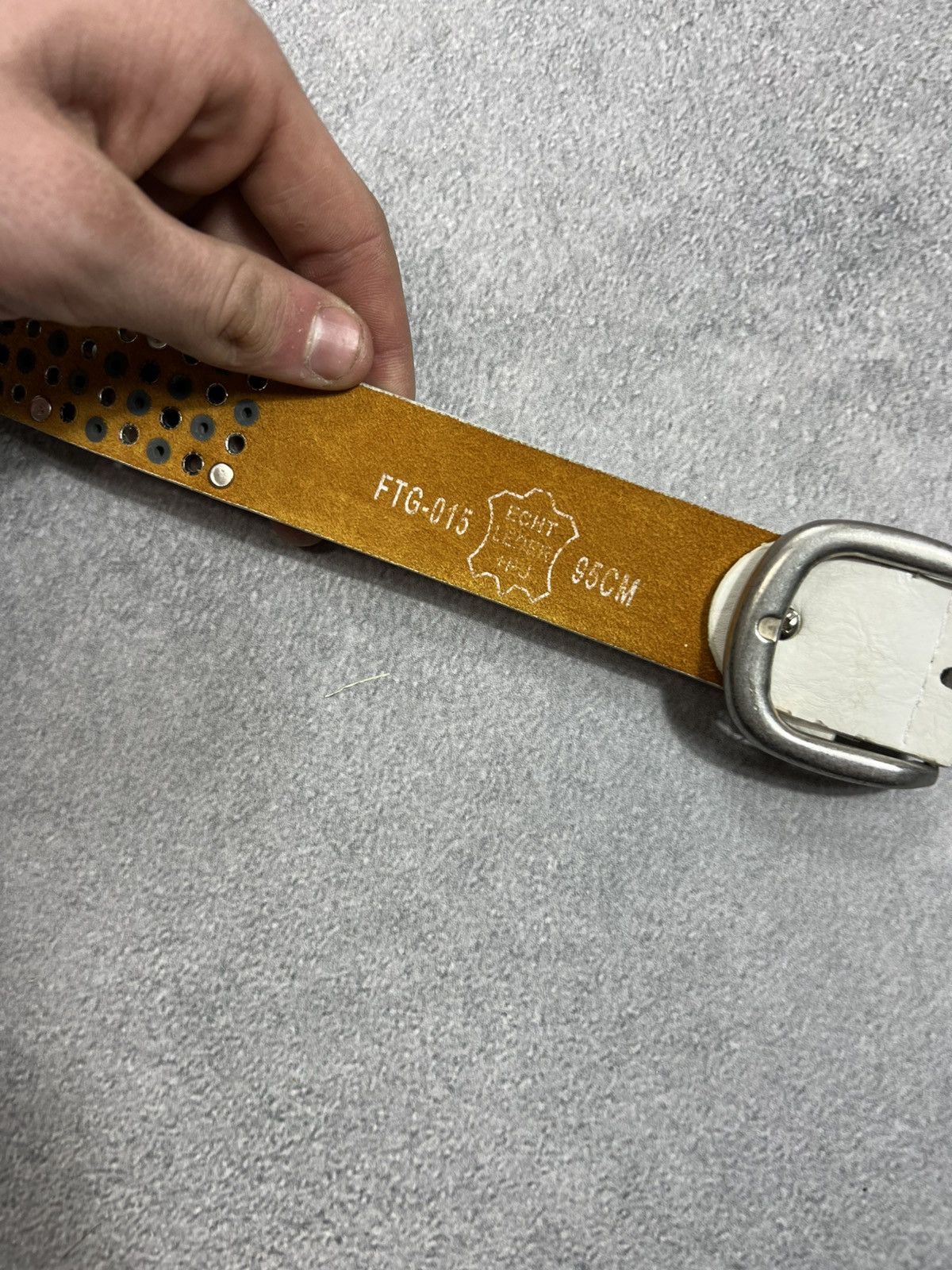 Vintage VTG Balenciaga Style Japanese Streetwear Leather Belt 90s Size ONE SIZE - 5 Thumbnail