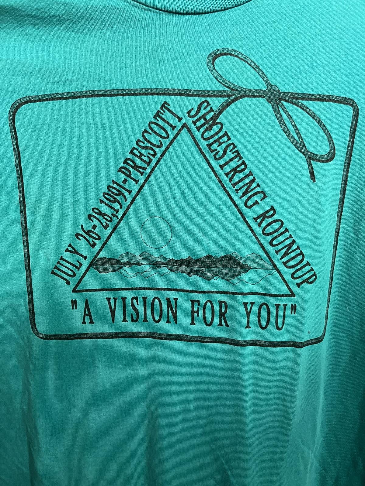 Fruit Of The Loom Prescott Intergroup Shoestring Roundup T-shirt 1991 Tee Size US XL / EU 56 / 4 - 3 Thumbnail