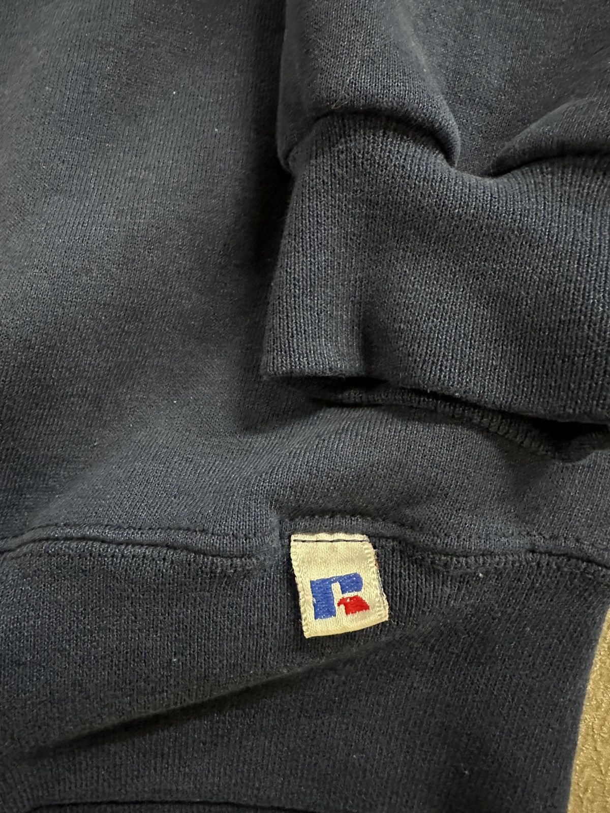 Russell Athletic × Vintage Vintage 90s Russell Athletic Navy Blue Sweatshirt Size US XL / EU 56 / 4 - 6 Thumbnail