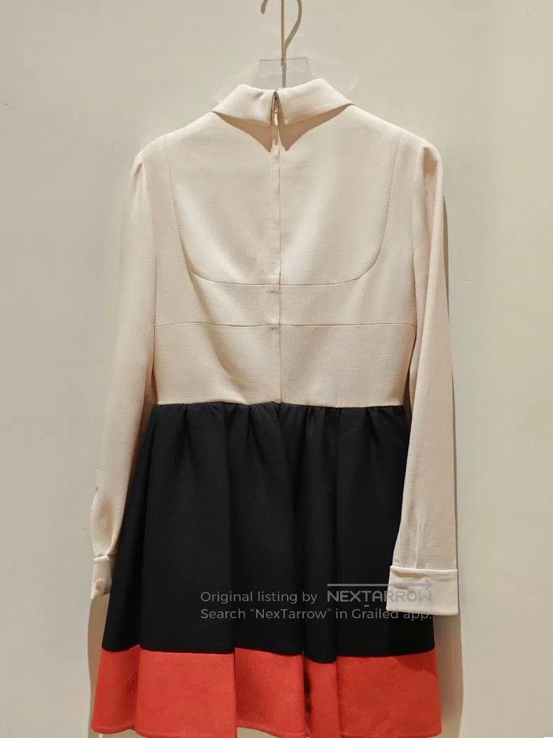 Valentino Valentino Wool mulberry silk color-blocked dress Size M / US 6-8 / IT 42-44 - 1 Thumbnail