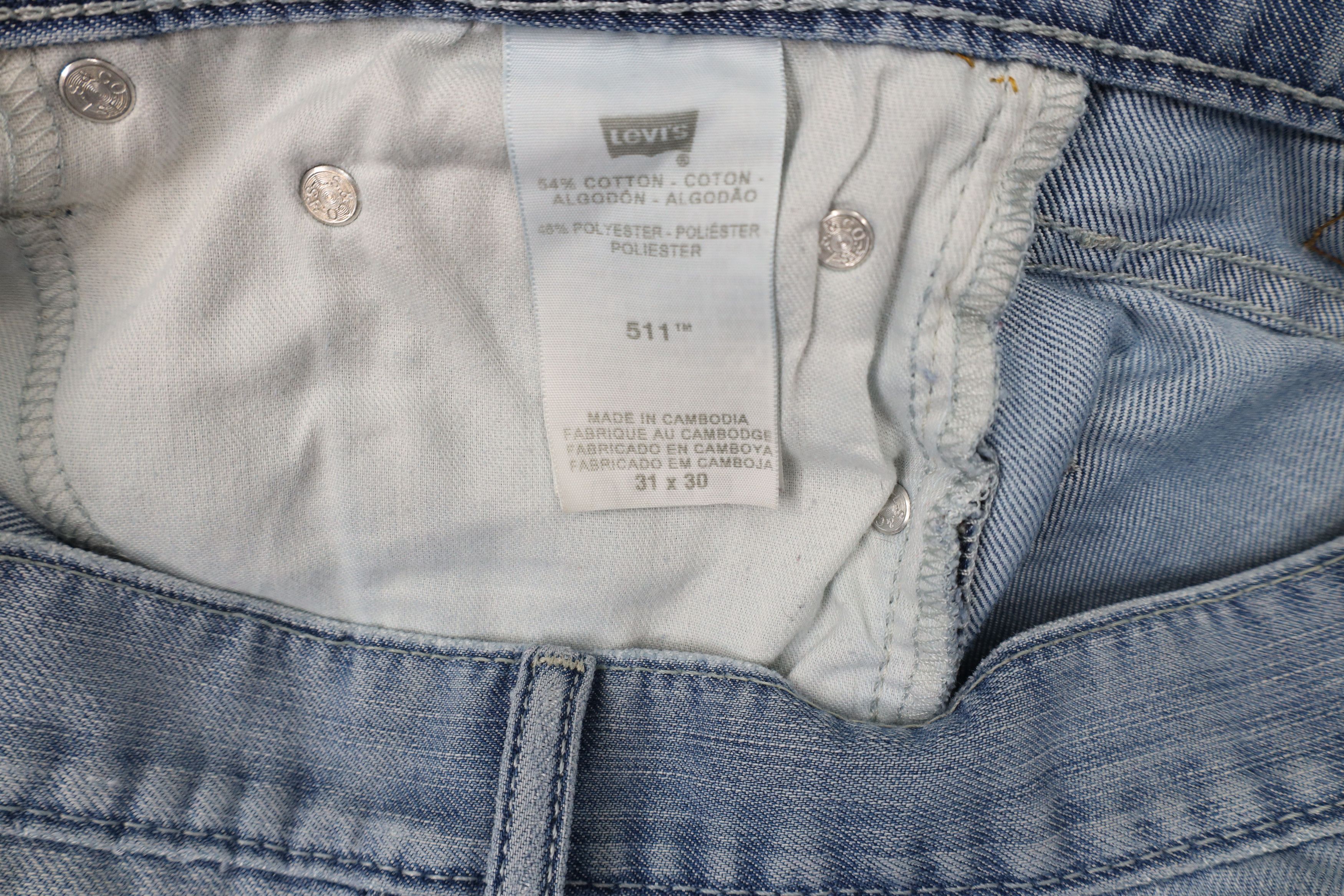 Levi's Vintage Y2K Levis 511 Slim Fit Denim Jeans Blue Stretch Size US 31 - 10 Thumbnail