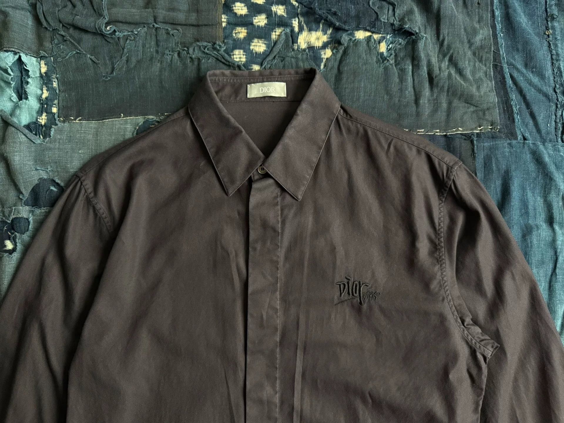 Dior Dior Embroidered Logo Long-Sleeve Shirt Size US XXS / EU 40 - 4 Thumbnail