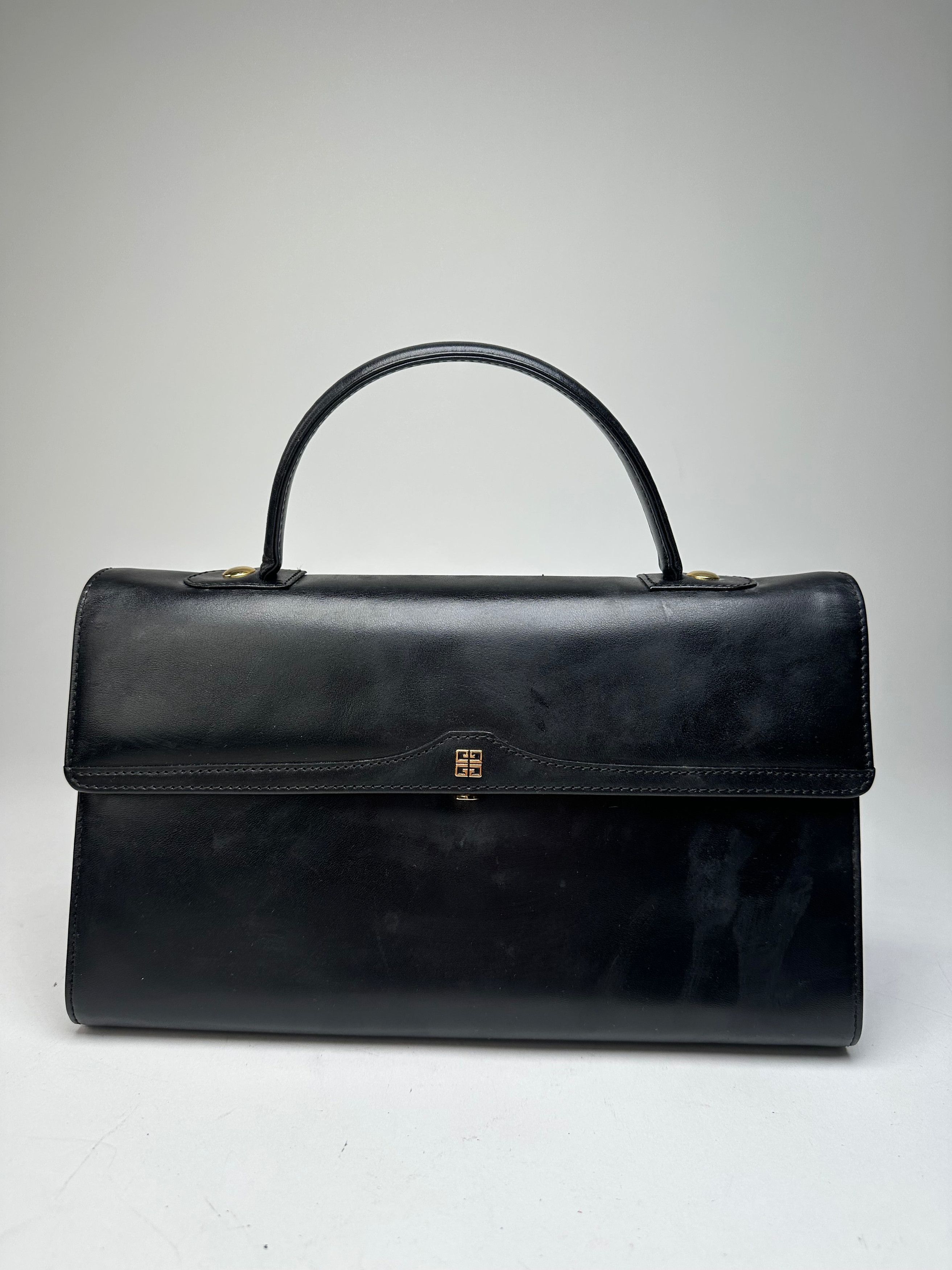 Givenchy Vintage Leather Handbag Black Size ONE SIZE - 1 Thumbnail