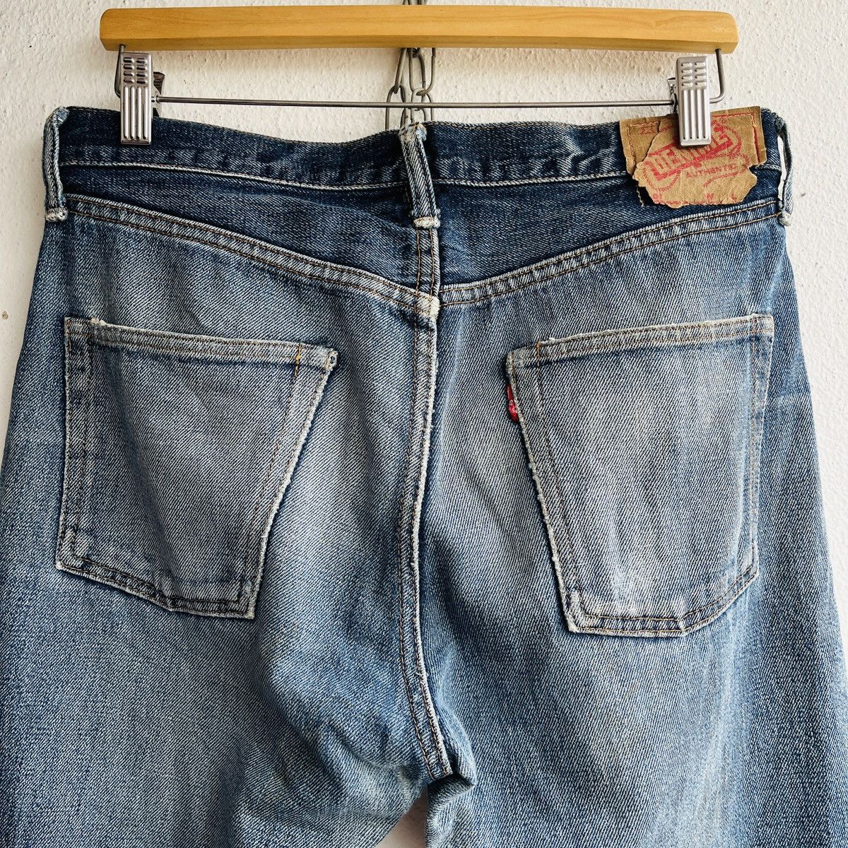 Denime Vintage DENIME Redline Selvedge Distressed Jeans Size 32 Size US 32 / EU 48 - 22 Thumbnail