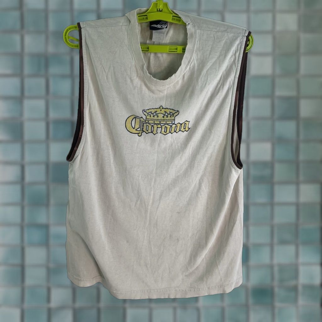 Vintage VINTAGE Corona Tank Shirt Mens M White Graphic Print 90s Beach Beer Logo 2000s Mens Size US M / EU 48-50 / 2 - 1 Thumbnail