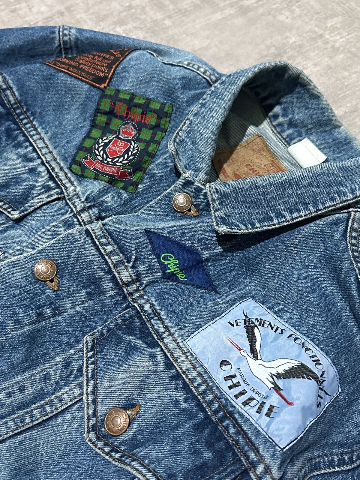 Japanese Brand × Vintage Vintage Supreme patches denim trucker style work jacket y2k Size US L / EU 52-54 / 3 - 3 Thumbnail