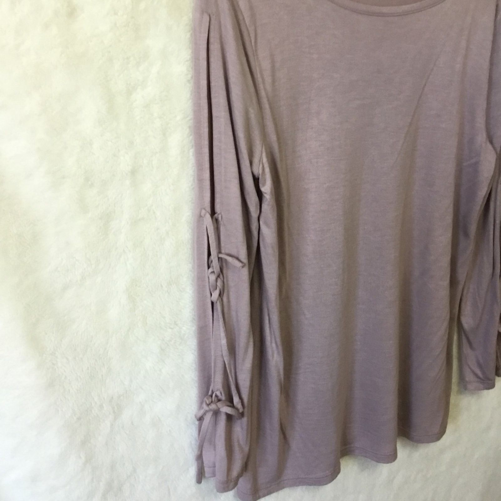 Loft Loft Mauve Long Sleeve Tie-bow Top Size S / US 4 / IT 40 - 4 Thumbnail