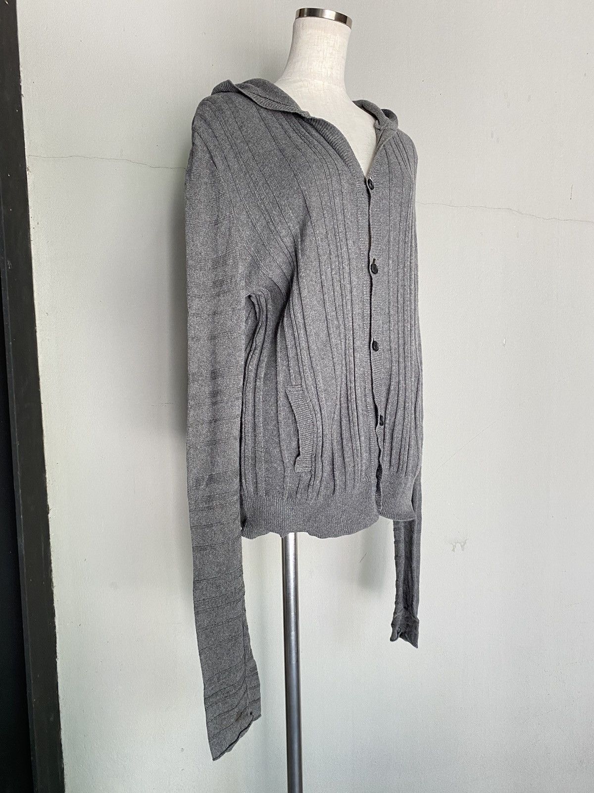 Neil Barrett BLACKBARRETT By Neil Barrett Dark Gray Knit Hoodie Cardigan Size US M / EU 48-50 / 2 - 17 Thumbnail