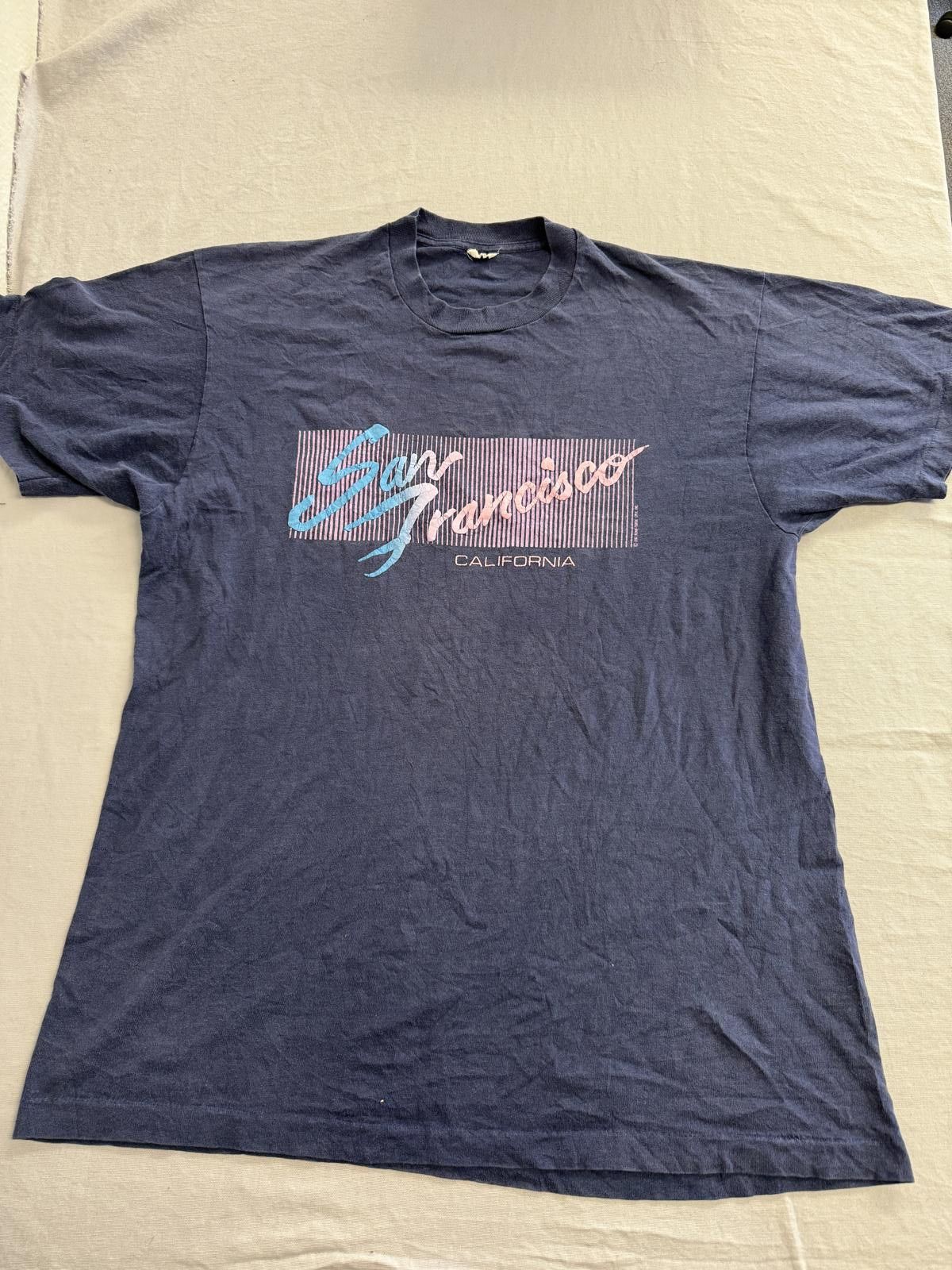 Designer Vintage San Francisco California T-shirt 1987 Puff Print XL Size US XL / EU 56 / 4 - 1 Thumbnail