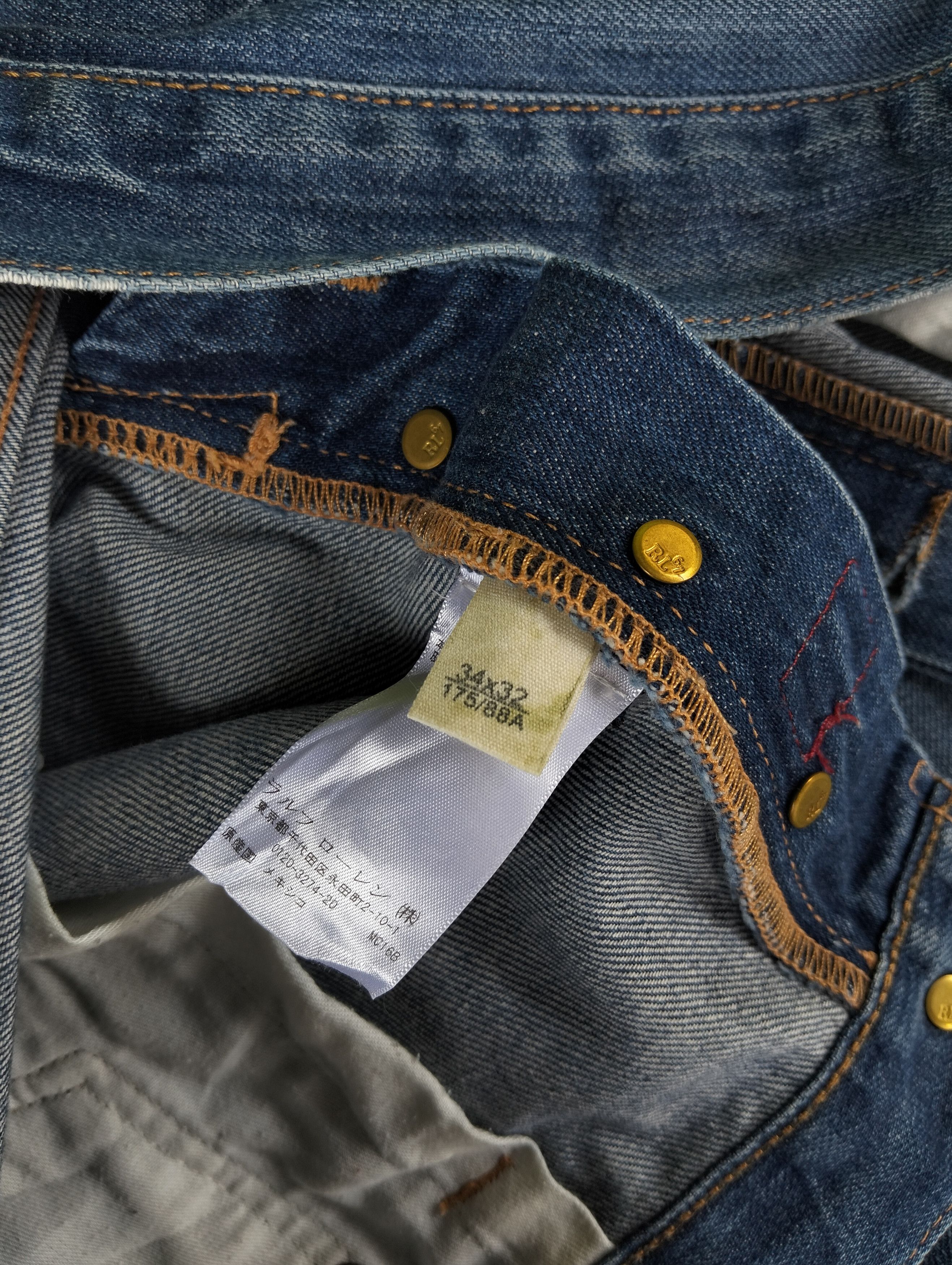 RRL Ralph Lauren PRL Polo Ralph Lauren Button Fly StraightFit 650 Denim Jeans Size US 35 - 14 Thumbnail