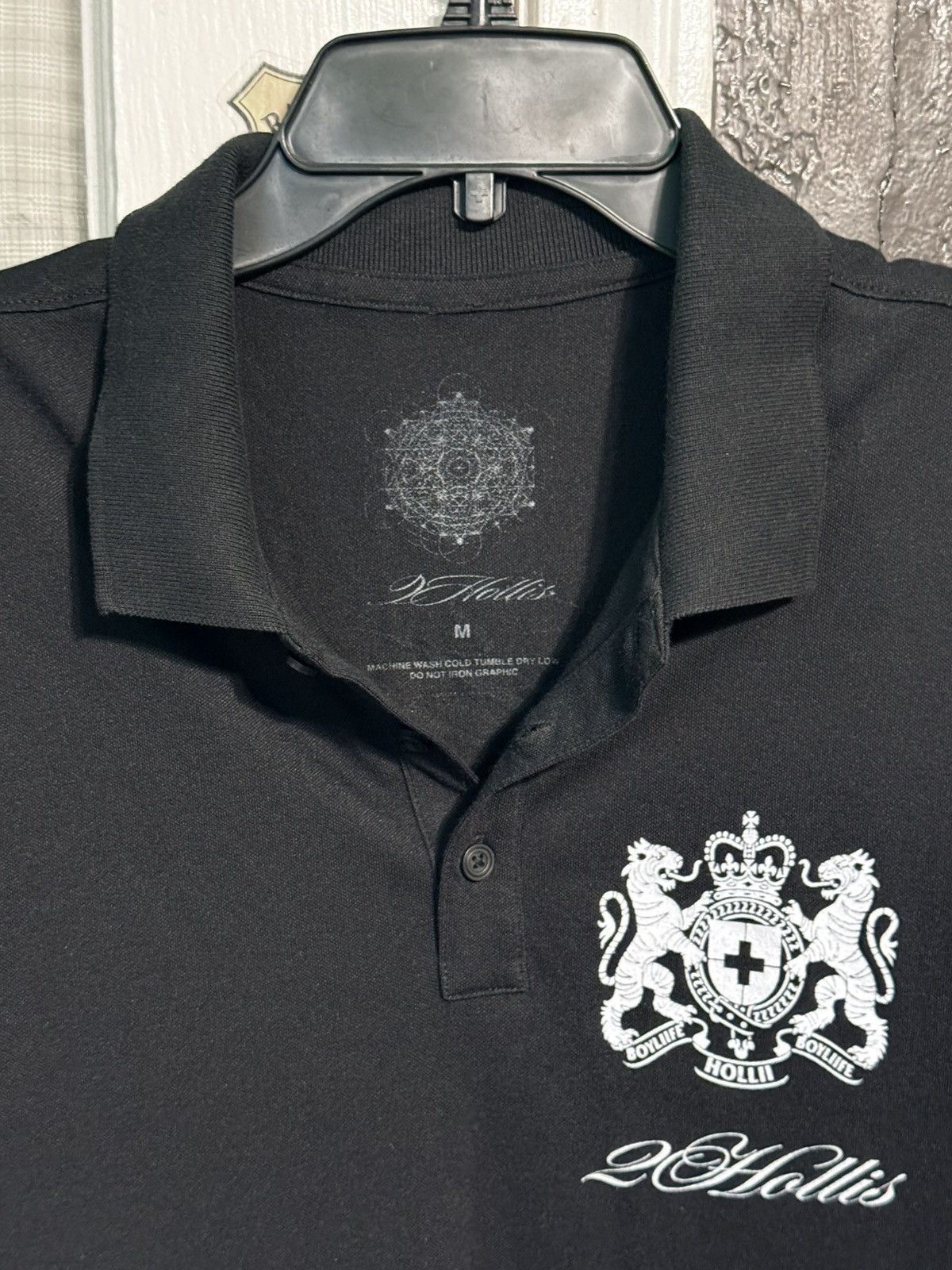 Polo Ralph Lauren 2Hollis black polo shirt with tour dates on back RARE Size US M / EU 48-50 / 2 - 4 Thumbnail