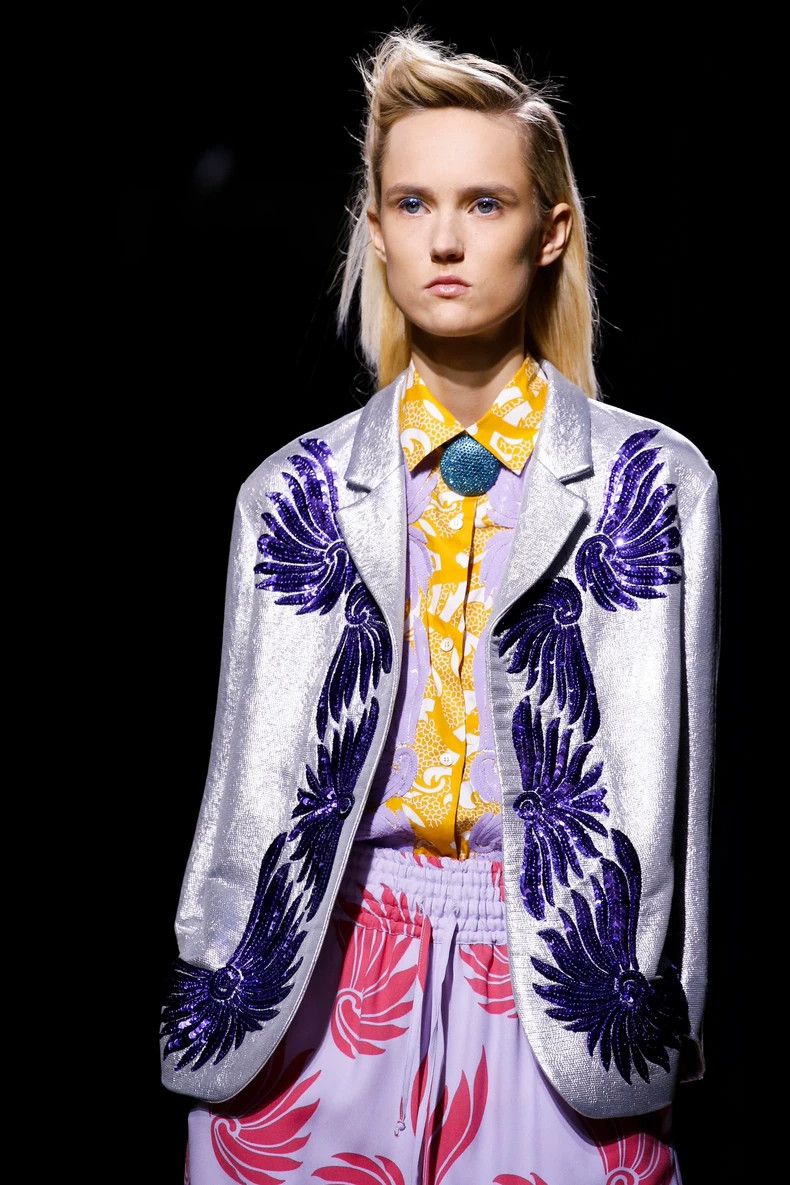 Dries Van Noten Dries Van Noten Sequined Wing Blazer Jacket - dmc Size US L / EU 52-54 / 3 - 1 Thumbnail