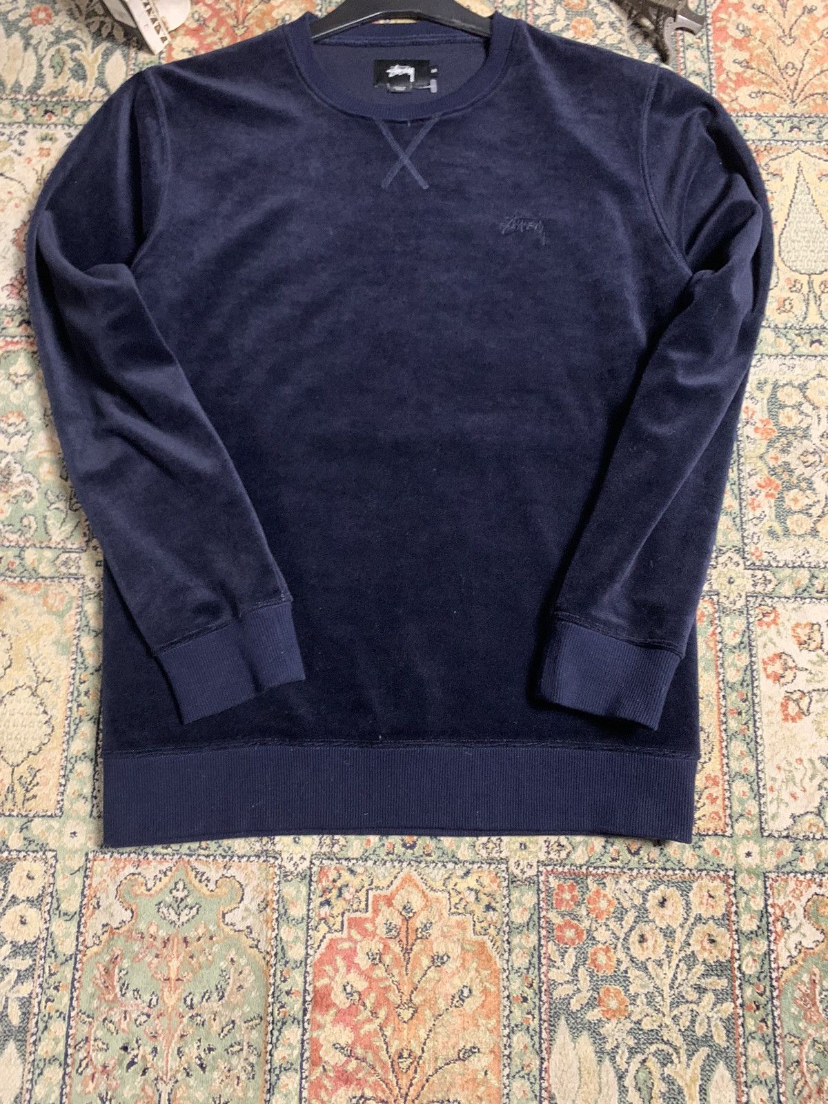 Stussy Stussy Suede Velour sweatshirt Medium Size US M / EU 48-50 / 2 - 3 Thumbnail