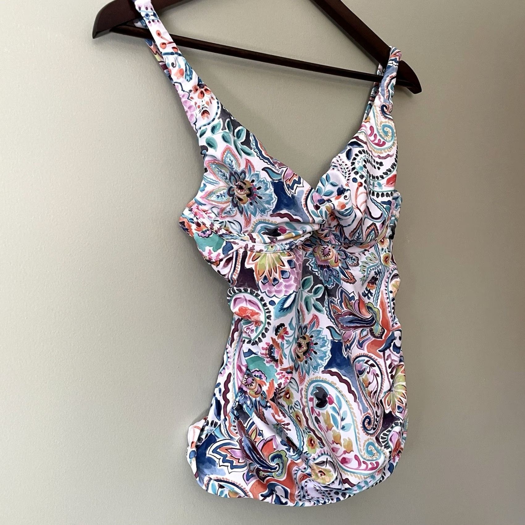 Venus Venus Tankini Top Size 4 Paisley Floral Underwire Adjustable Straps Colorful Tank Woman Multicolor Size S / US 4 / IT 40 - 3 Thumbnail