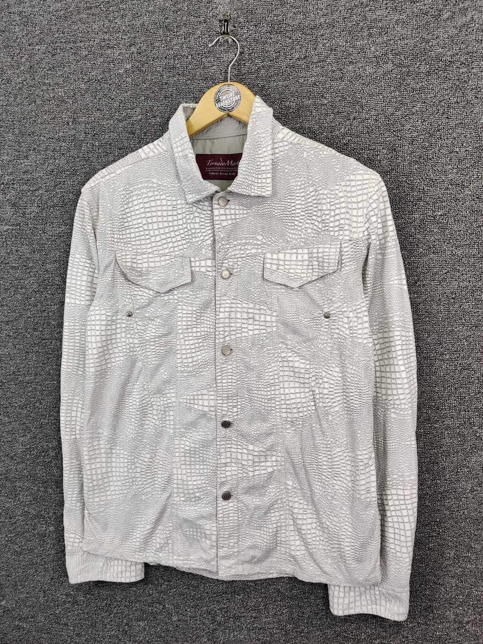 Tornado Mart Vintage Tornado Mart Crocodile Texture Overshirt Jacket Size US M / EU 48-50 / 2 - 2 Thumbnail