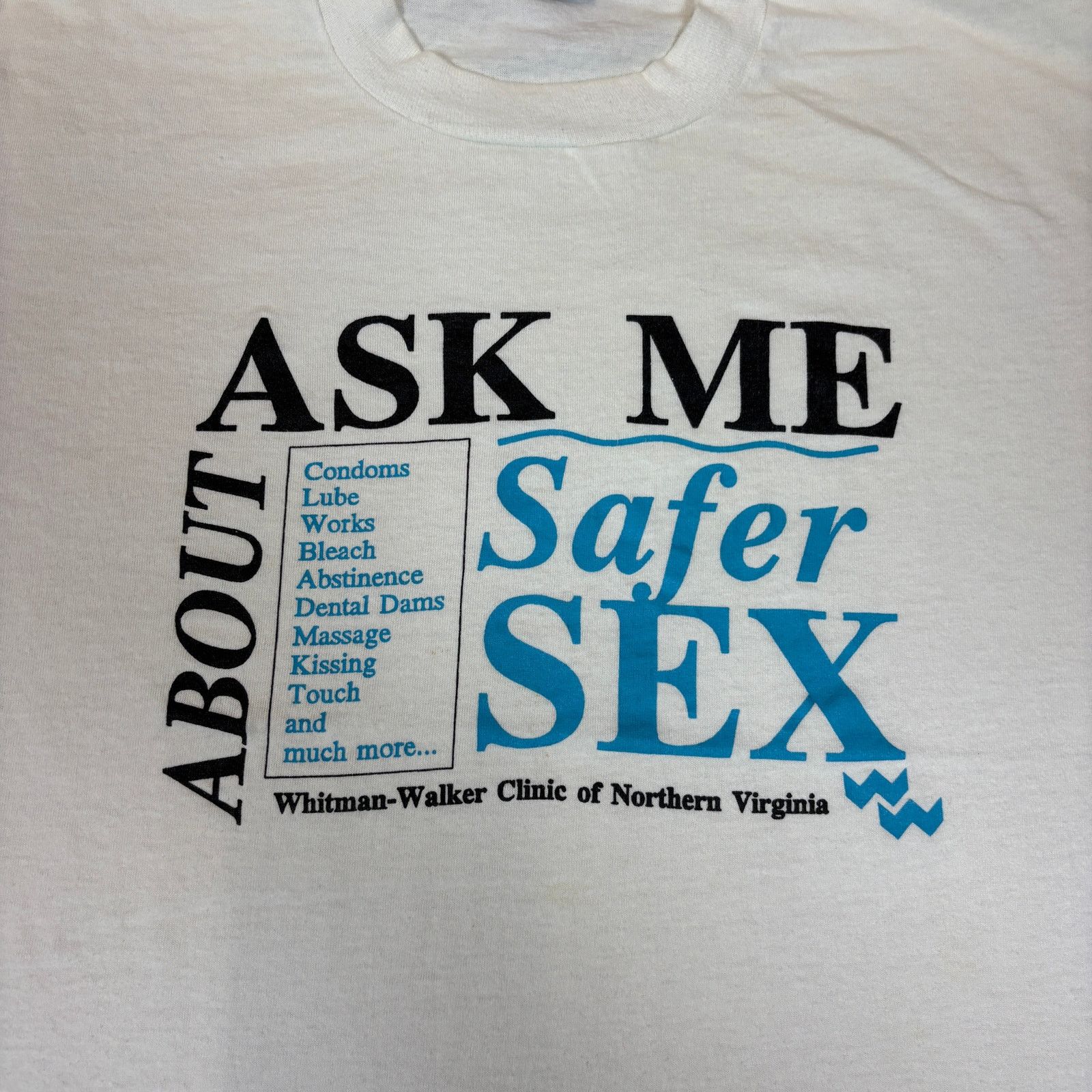 Fruit Of The Loom × Vintage Vintage 90s Ask Me About Safer Sex Single Stitch Shirt XL Size US XL / EU 56 / 4 - 3 Thumbnail