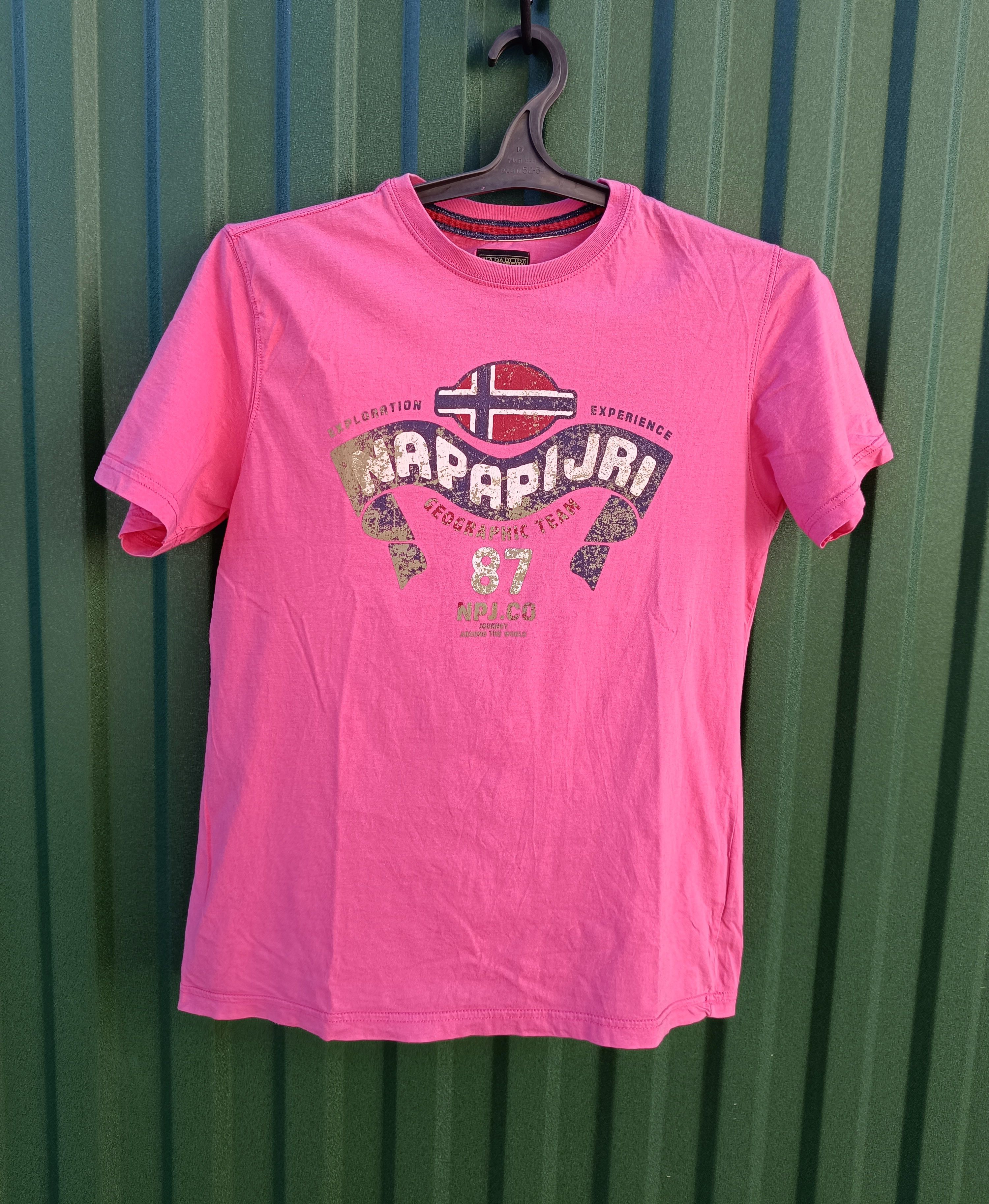 Napapijri Napapijri T-shirt Size L Pink Size US L / EU 52-54 / 3 - 2 Thumbnail