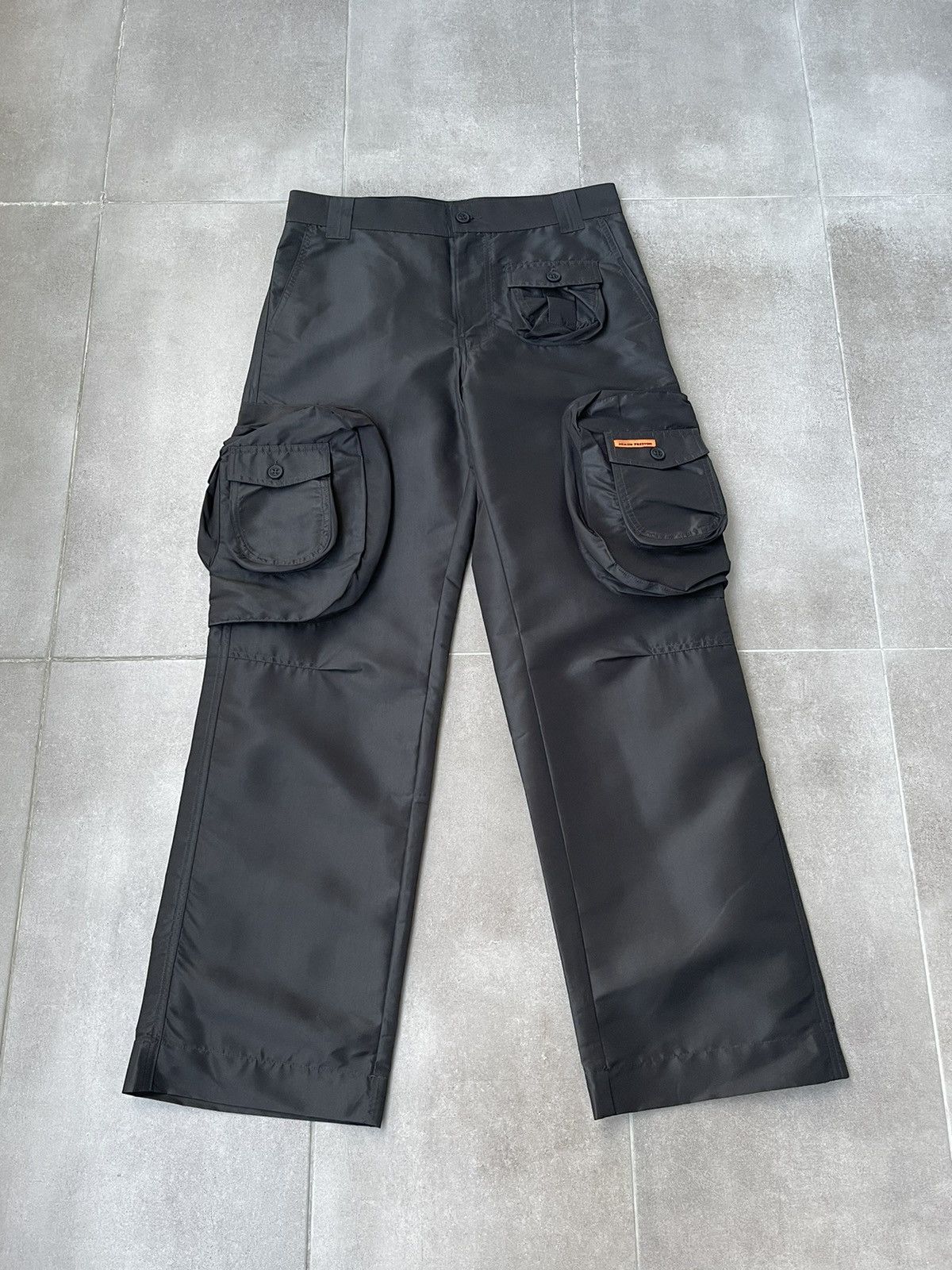 Heron Preston !DS! SS23 Heron Preston X-Ray Track Black Cargo Pants Size US 32 / EU 48 - 2 Thumbnail
