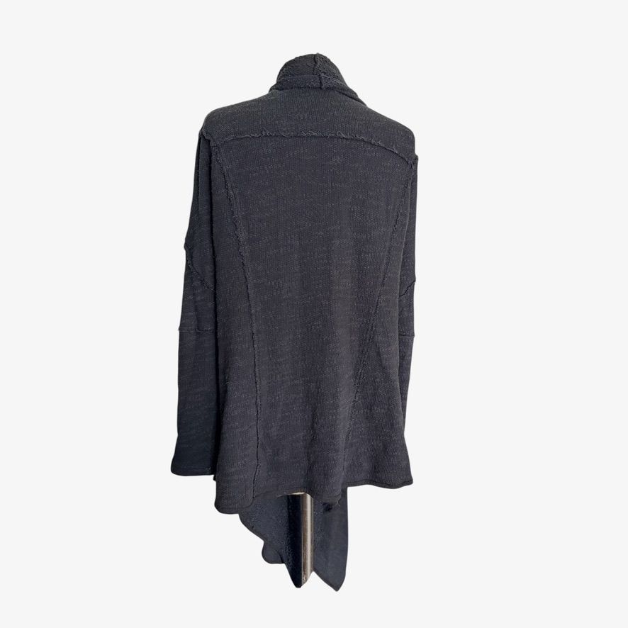 Free People Free People Oversized Knit Cardi Coat Small Black Long Zip B Size S / US 4 / IT 40 - 3 Thumbnail
