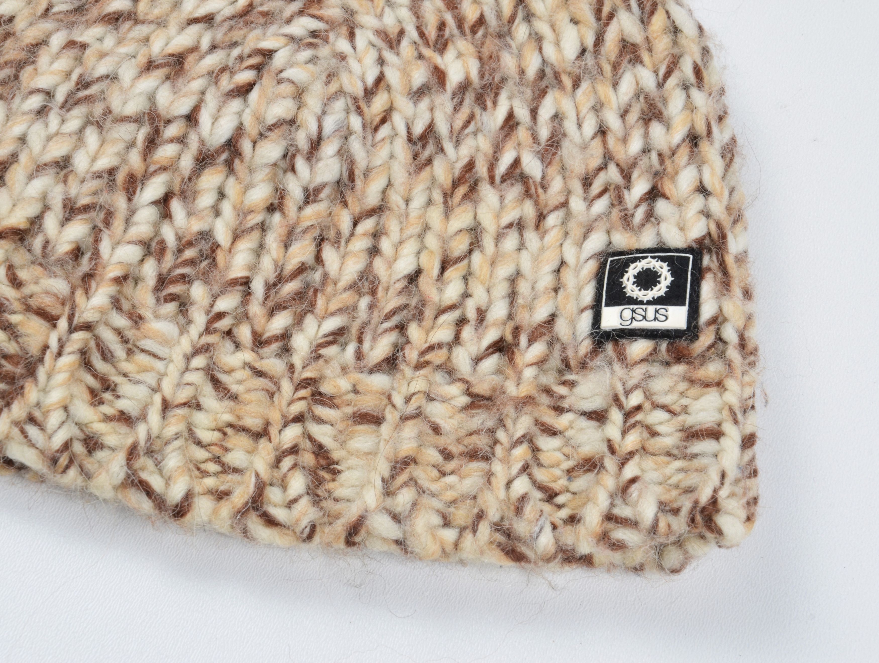 GSUS Sindustries Gsus Sindustries Y2K Grunge Wool Alpaca Blend Knitted Beanie Size ONE SIZE - 2 Thumbnail
