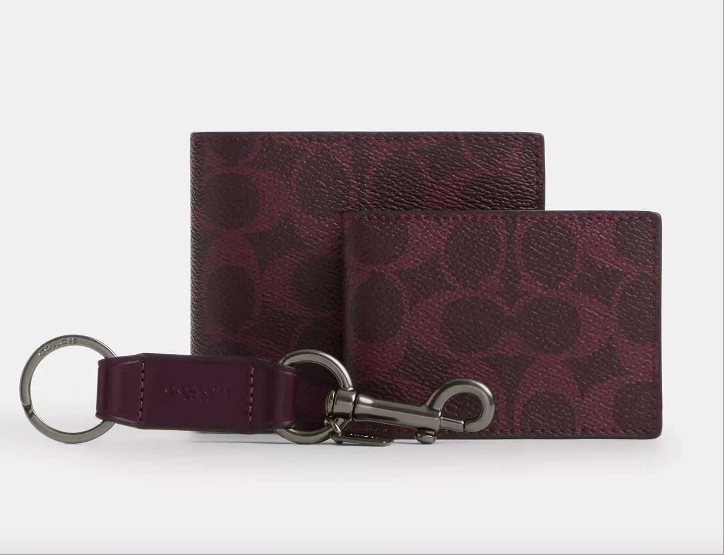 MEN's Boxed 3-In-1 Wallet Gift Set In Signature Canvas CW344